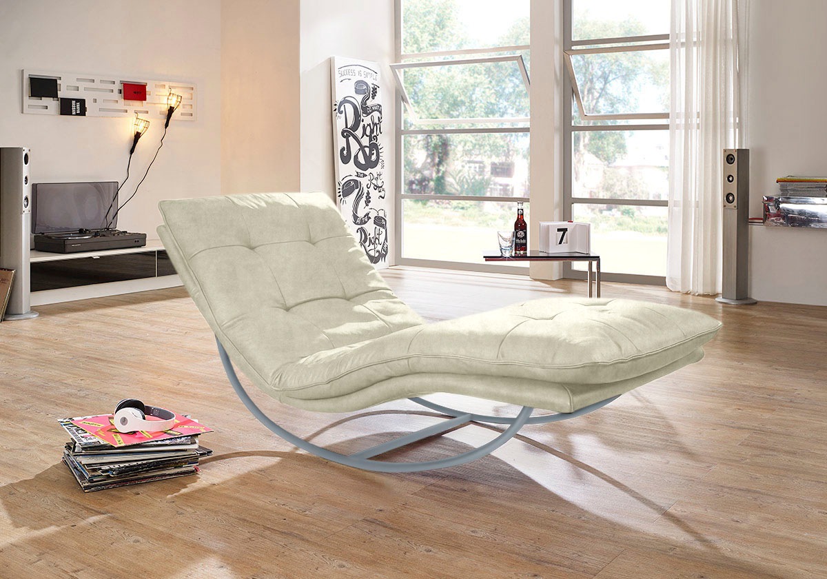 W.SCHILLIG Relaxliege »daily dreams« in Waffelkissen-Optik, Schaukelgestell günstig online kaufen
