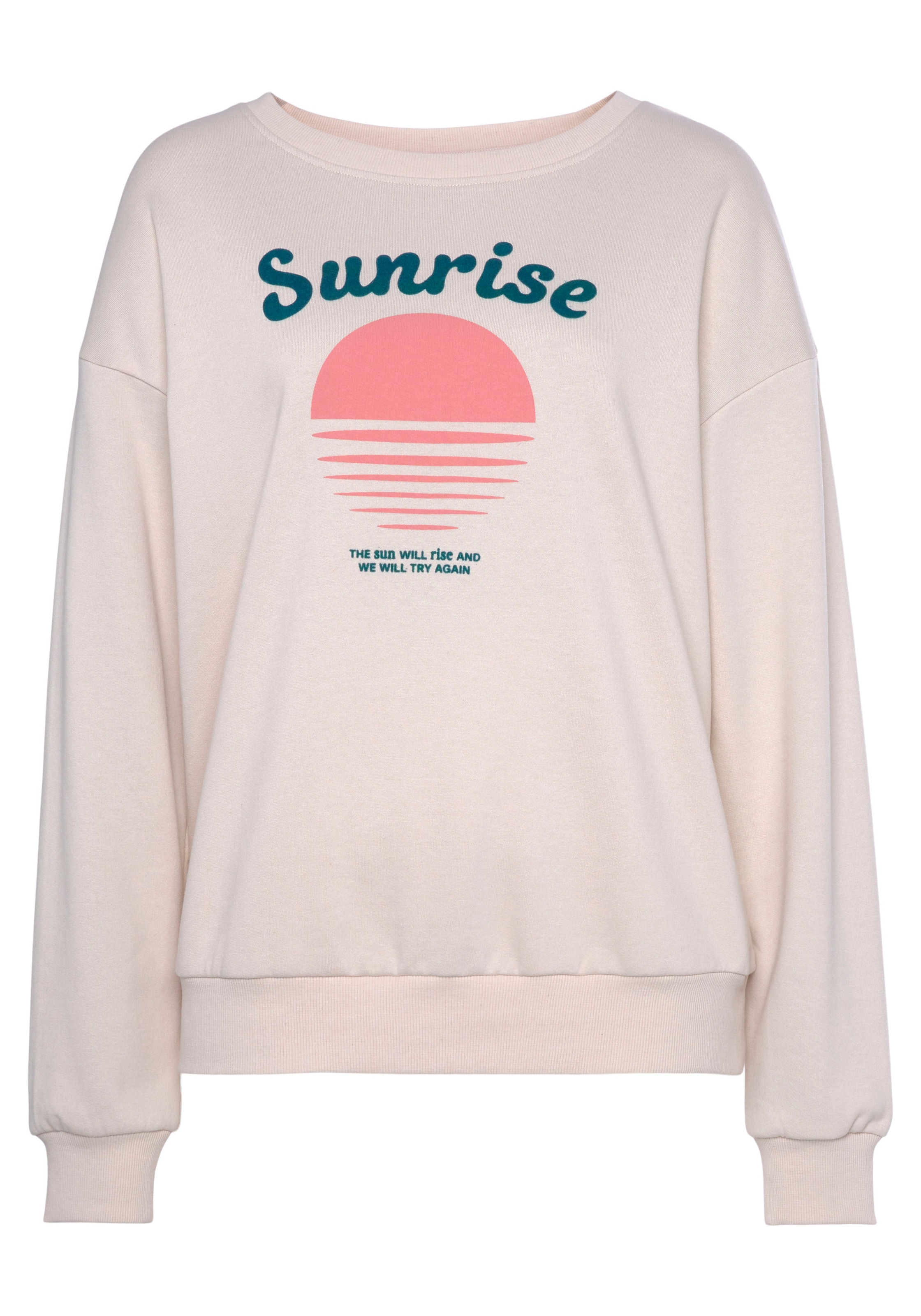 Vivance Sweater , mit schönem Frontprint, Loungewear
