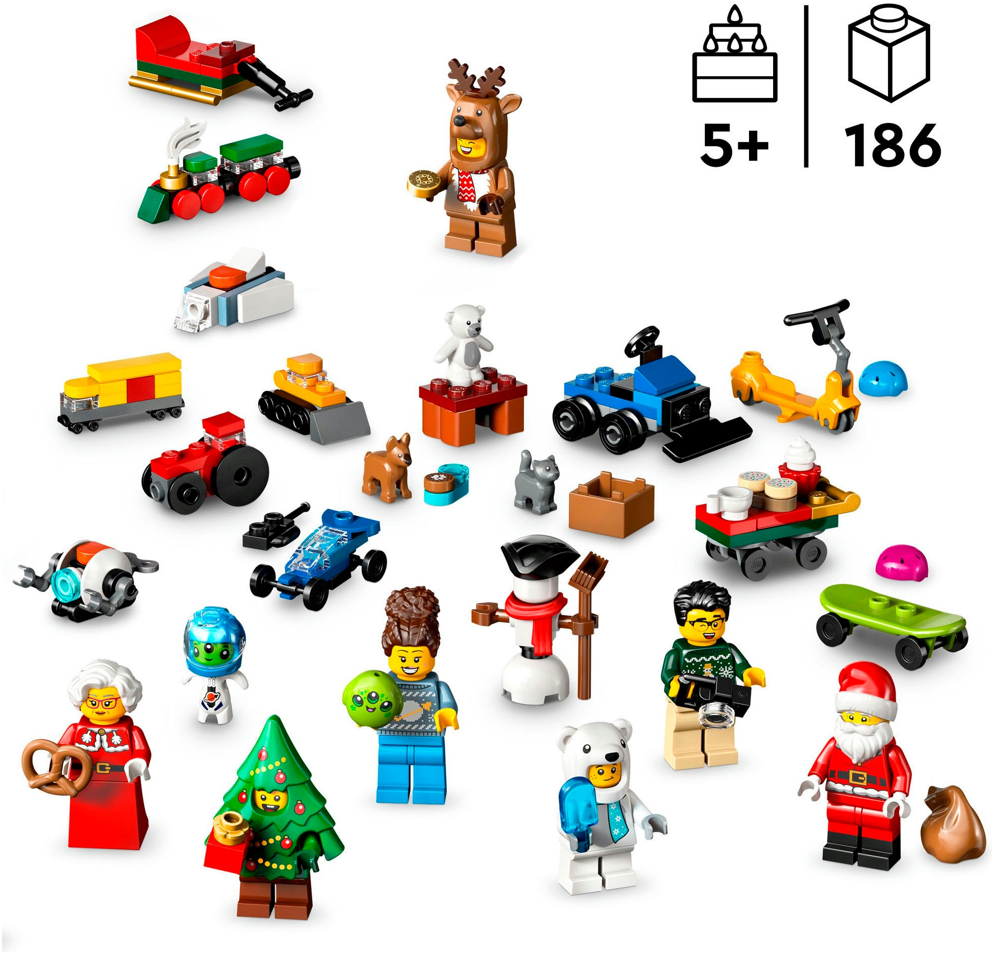 LEGO® Spielzeug-Adventskalender »Spielbausteine, (60475), LEGO City« ab 5 Jahren Made in Europe