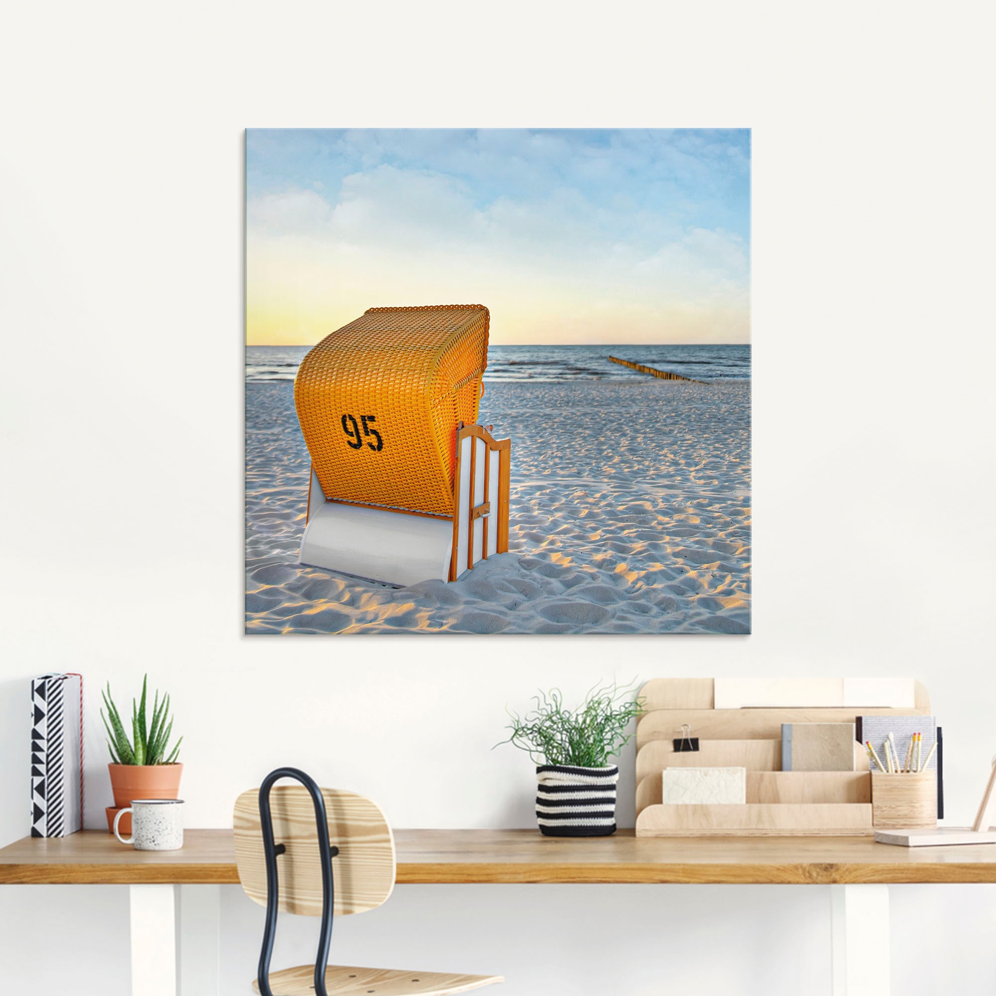 Artland Glasbild »Ostsee7 - Strandkorb«, Strand, (1 St.), in verschiedenen günstig online kaufen