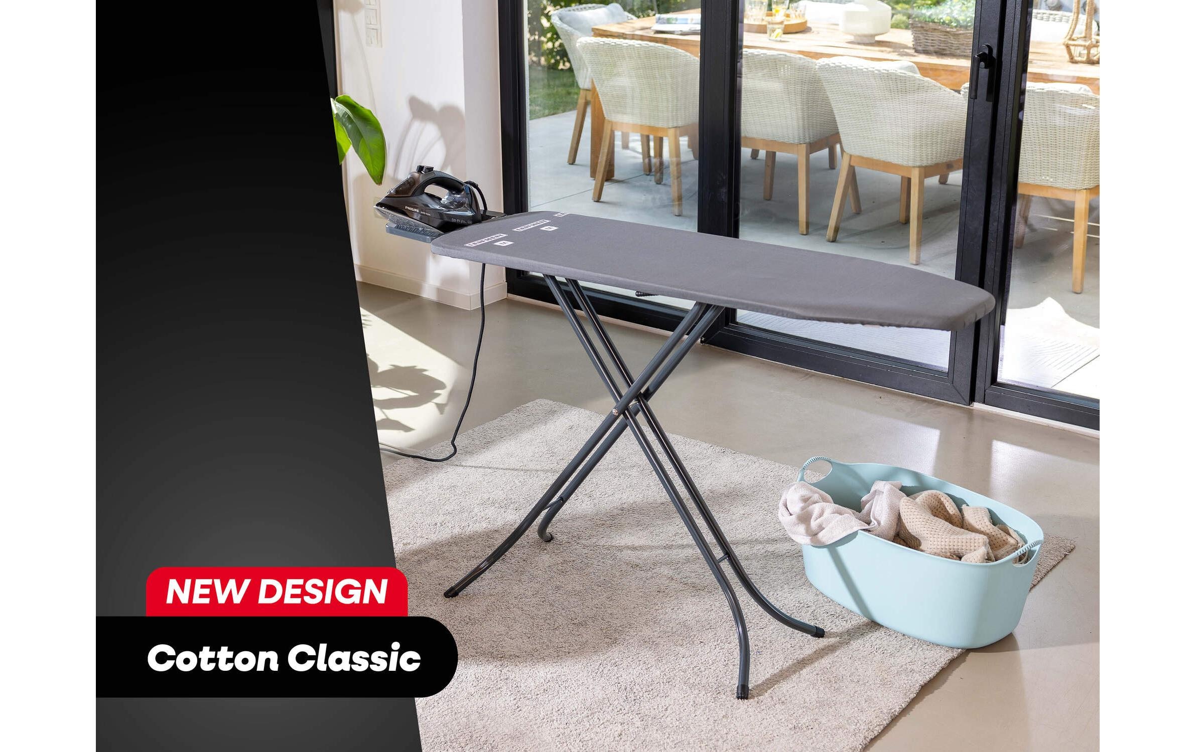 Leifheit Bügelbrettbezug »Cotton Classic S/M Black«