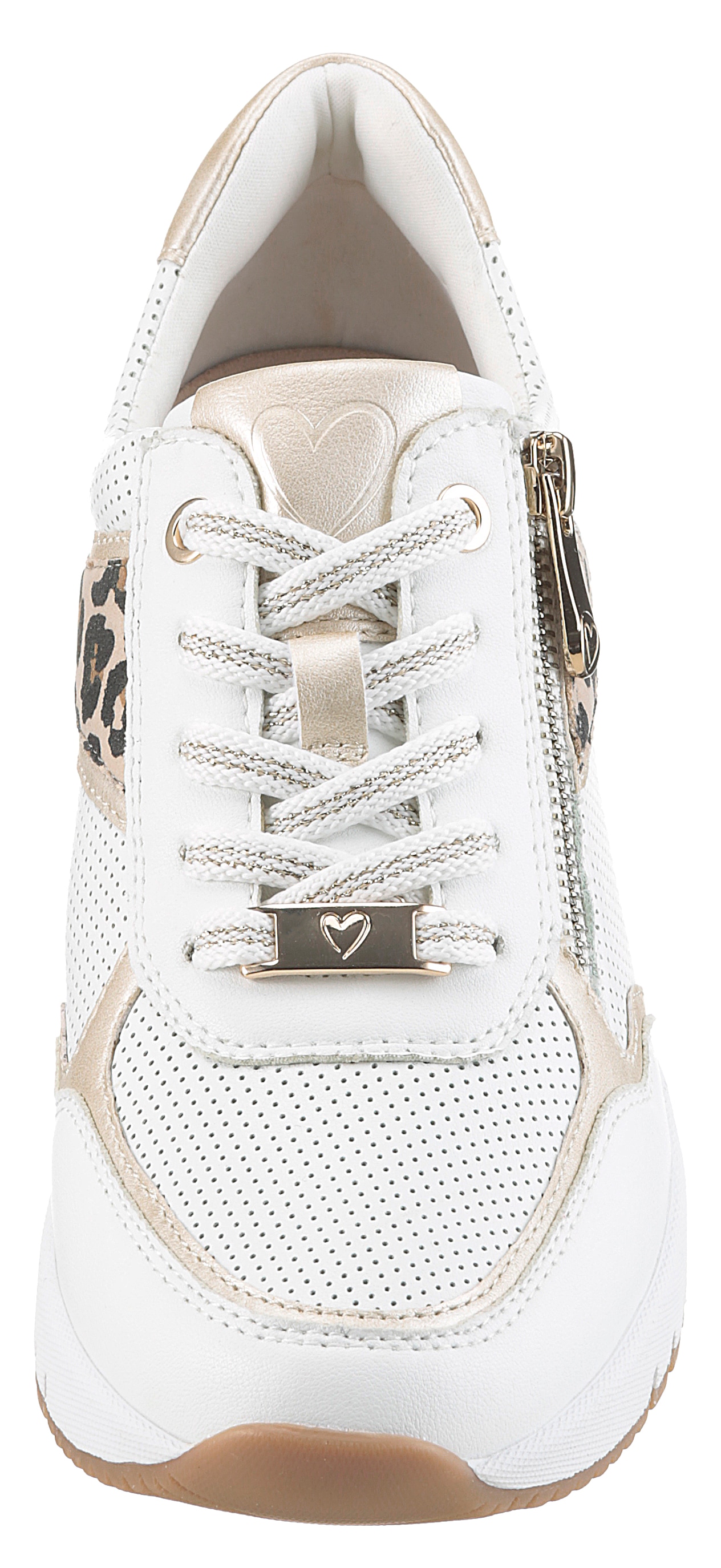 MARCO TOZZI Keilsneaker  , Freizeitschuh, Halbschuh Schnürschuh mit Außenreißverschluss