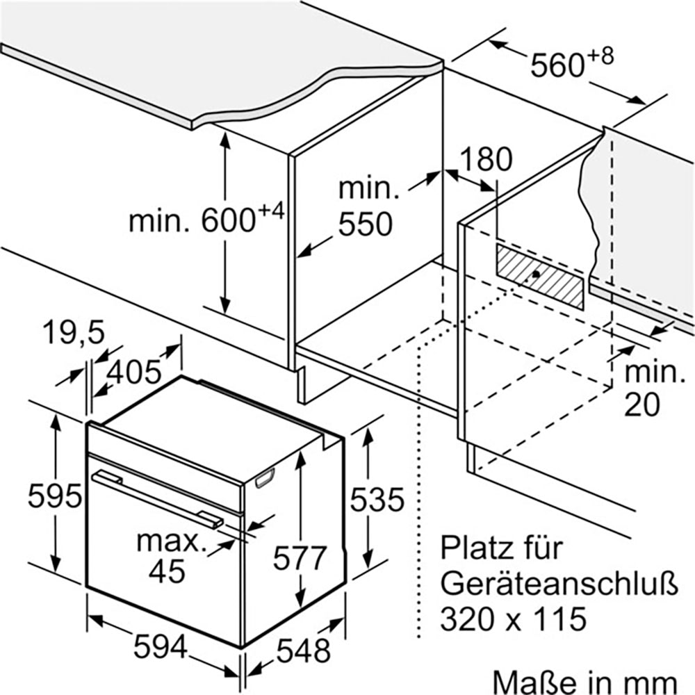 SIEMENS Pyrolyse Backofen iQ700 »HB676G0S1«, mit 1-fach-Teleskopauszug