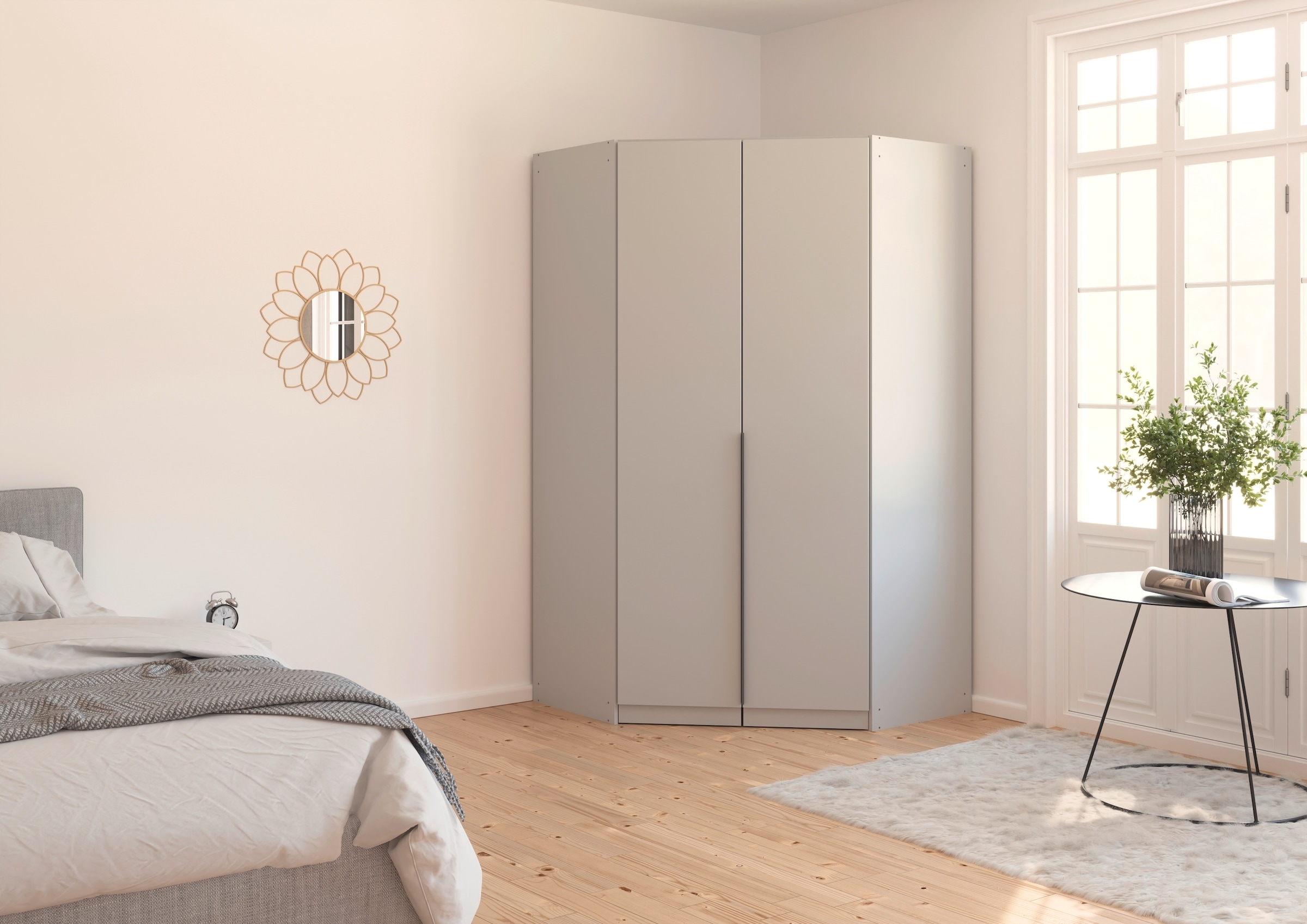 rauch Eckkleiderschrank »Kleiderschrank Schrank Ankleidezimmer Schlafzimmer Garderobe AGORDO«, (in zwei Griff-Farben), voll ausgestattet mit viel Stauraum MADE IN GERMANY