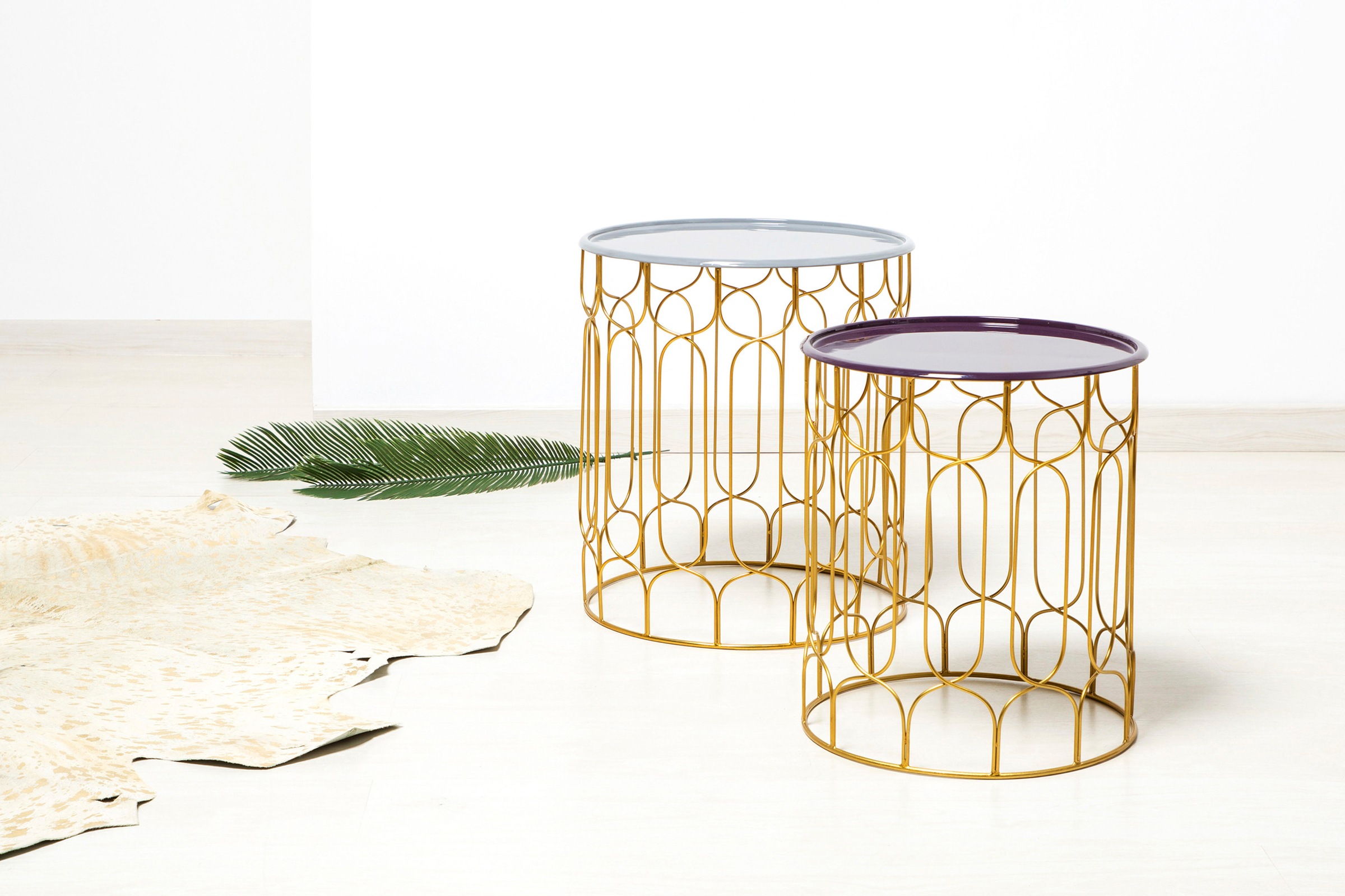 Kayoom Beistelltisch »Beistelltisch-Set Timba, stylische Optik, verschieden große Tische«, (Set, 2 St.), 2er-Set, vielfältig einsetzbar, aktuelle Farben, aus stabilem Metall