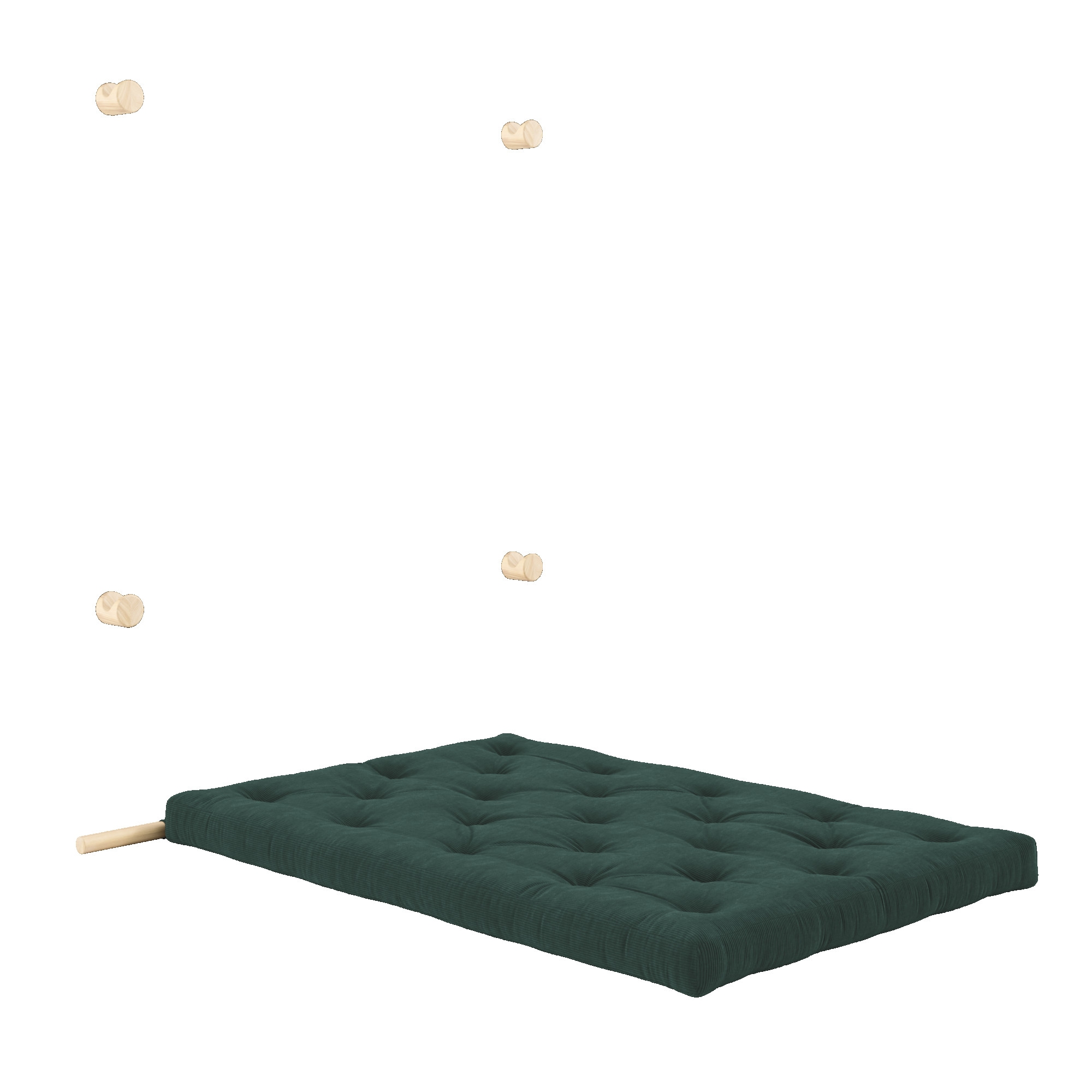 Karup Design Schlafsofa »Hooked Schlafsessel, Sitz- und Schlafplatz, Wandmontiert, platzsparend«, Futonmatratze inkl. Halterungsset aus FSC®-zertifiziertem Massivholz