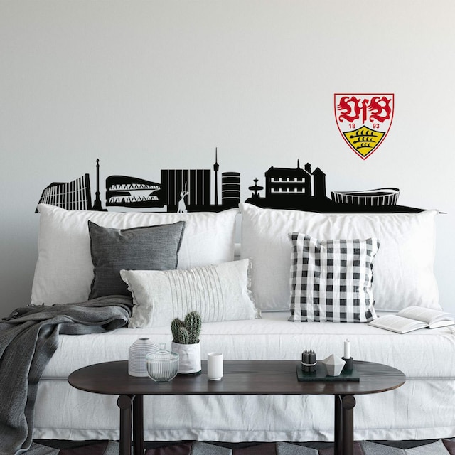 Wall-Art Wandtattoo »VfB Stuttgart Skyline mit Logo«, (1 St.) auf Raten  bestellen
