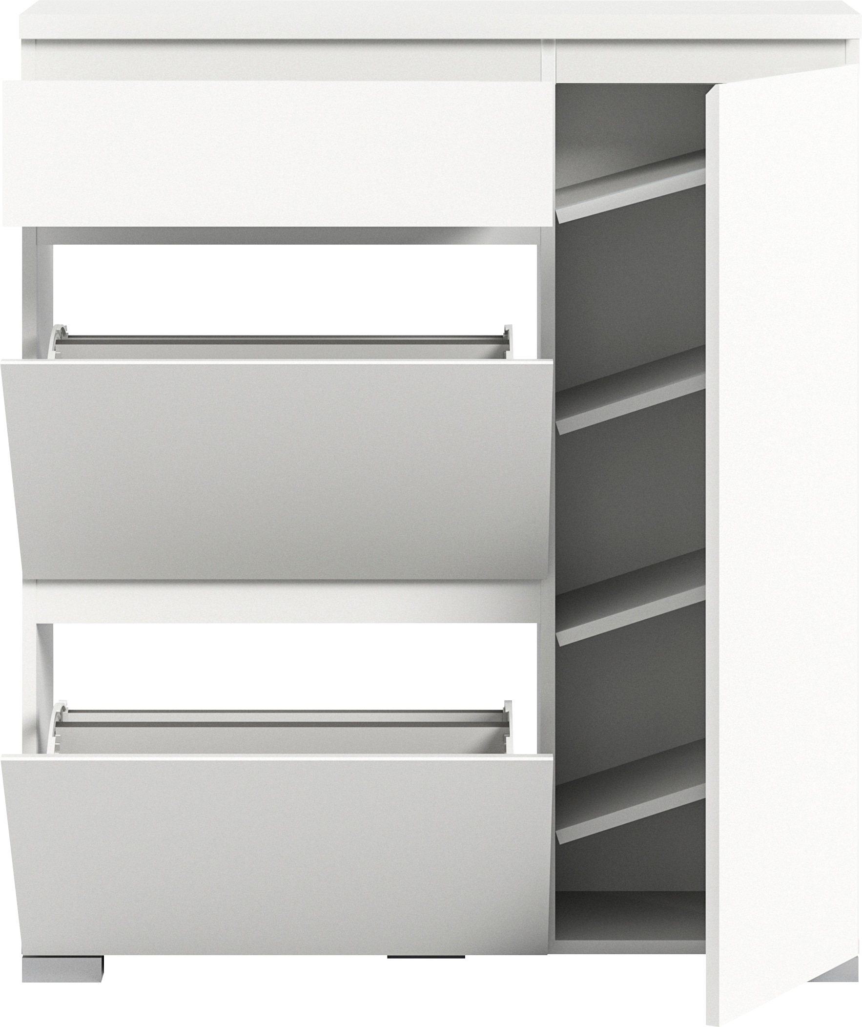 INOSIGN Schuhschrank »Skoskap, Tiefe 27cm, 2 Klappen mt Schuhwalze, 1 Schubkasten, 1 Tür«, Platz für 6 Schuhpaare, Schuhkipper, Schuhkommode, Schuhregal, Kommode