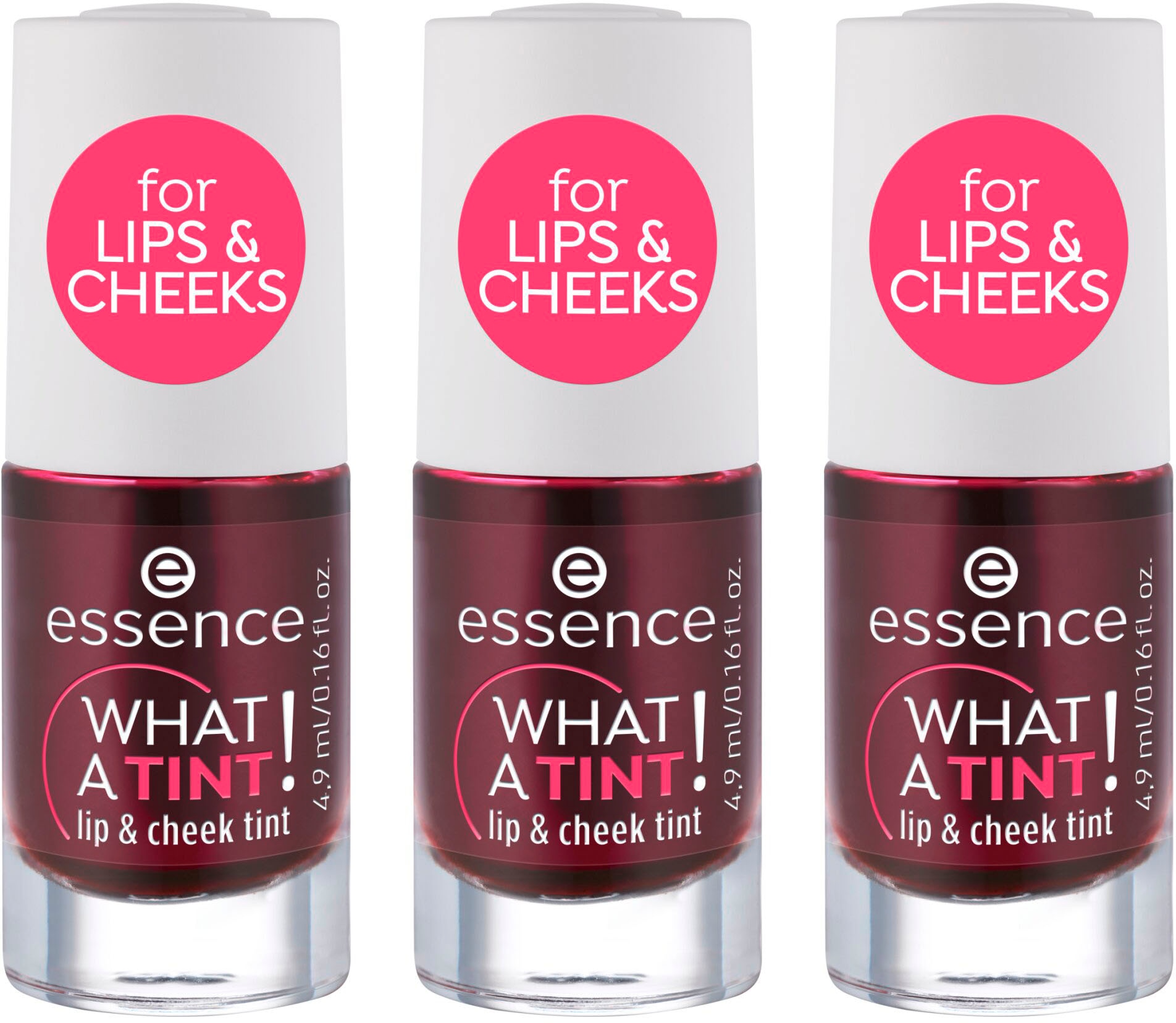 Essence Rouge »WHAT A TINT! lip & cheek tint«, (Packung, 3 tlg.)