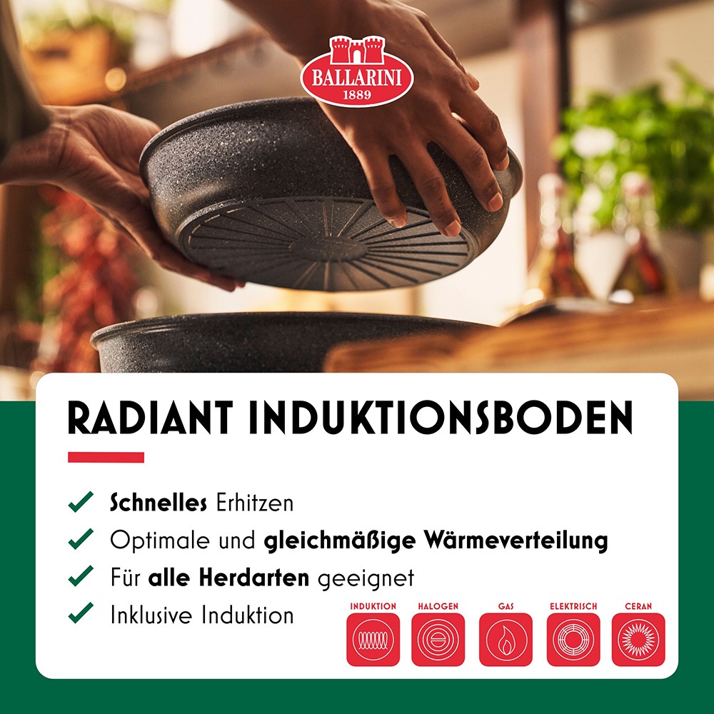 BALLARINI Pfannen-Set »Bratpfanne Torre« Aluminium Set, 2 Griffe, 1 Bratpfa günstig online kaufen