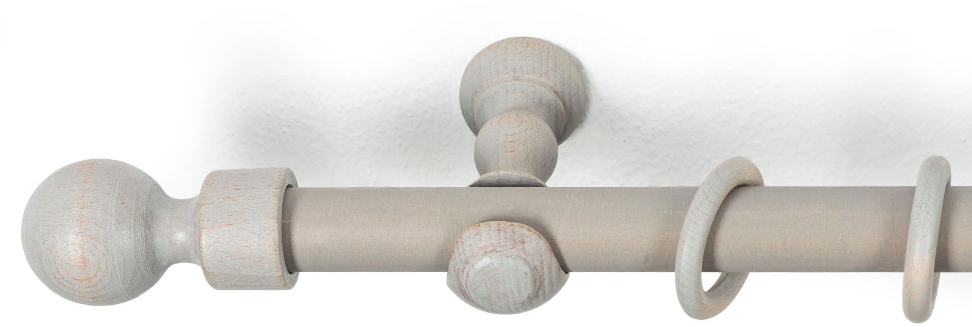 SN DECO GROUP Gardinenstange »Giro«, 1 läufig-läufig, Fixmaß, 28 mm, Holz, verschiedenen Längen und Farbe, Komplettset