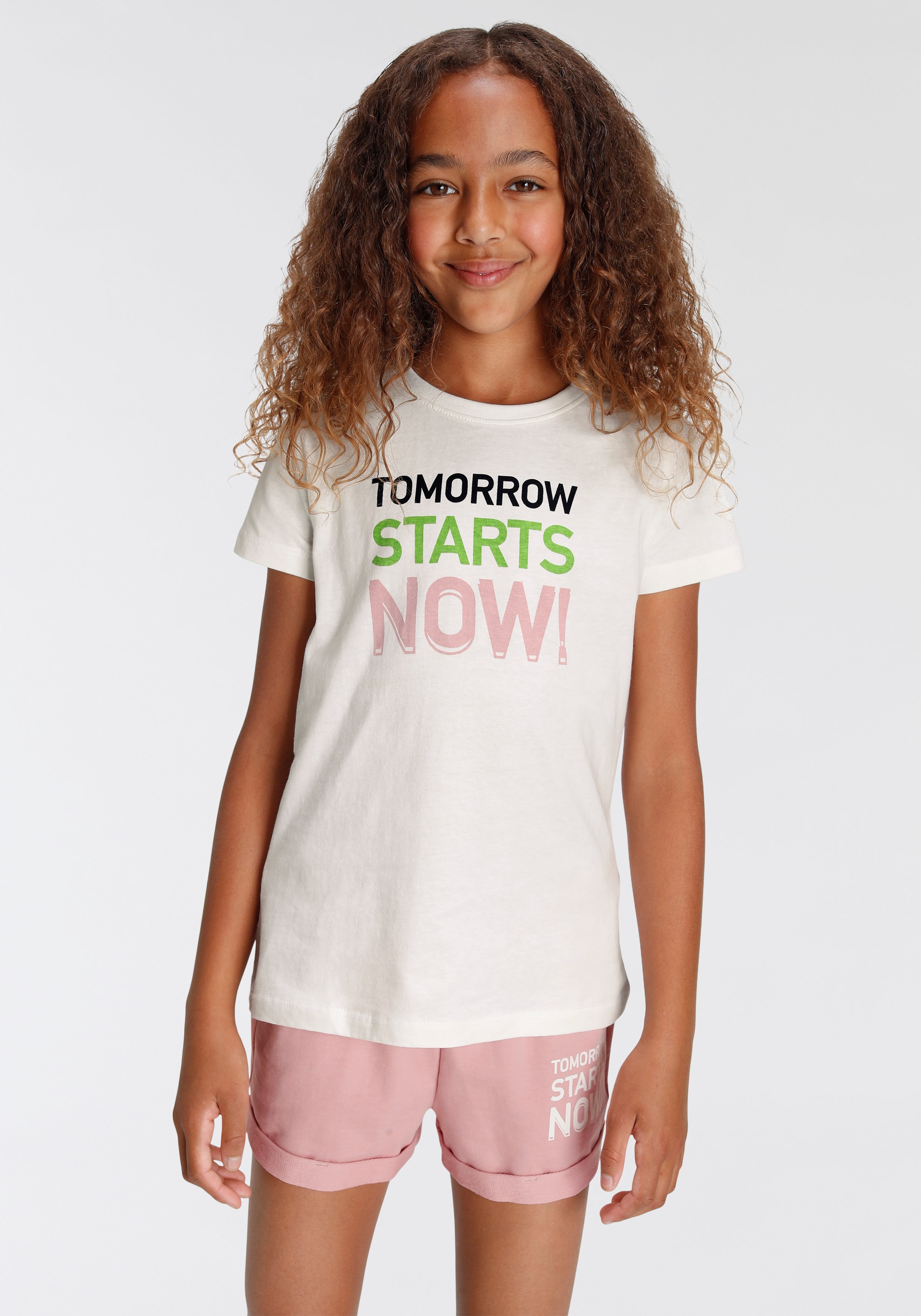 T-Shirt %Sale now!«, KIDSWORLD »Tomorrow starts Druck jetzt im