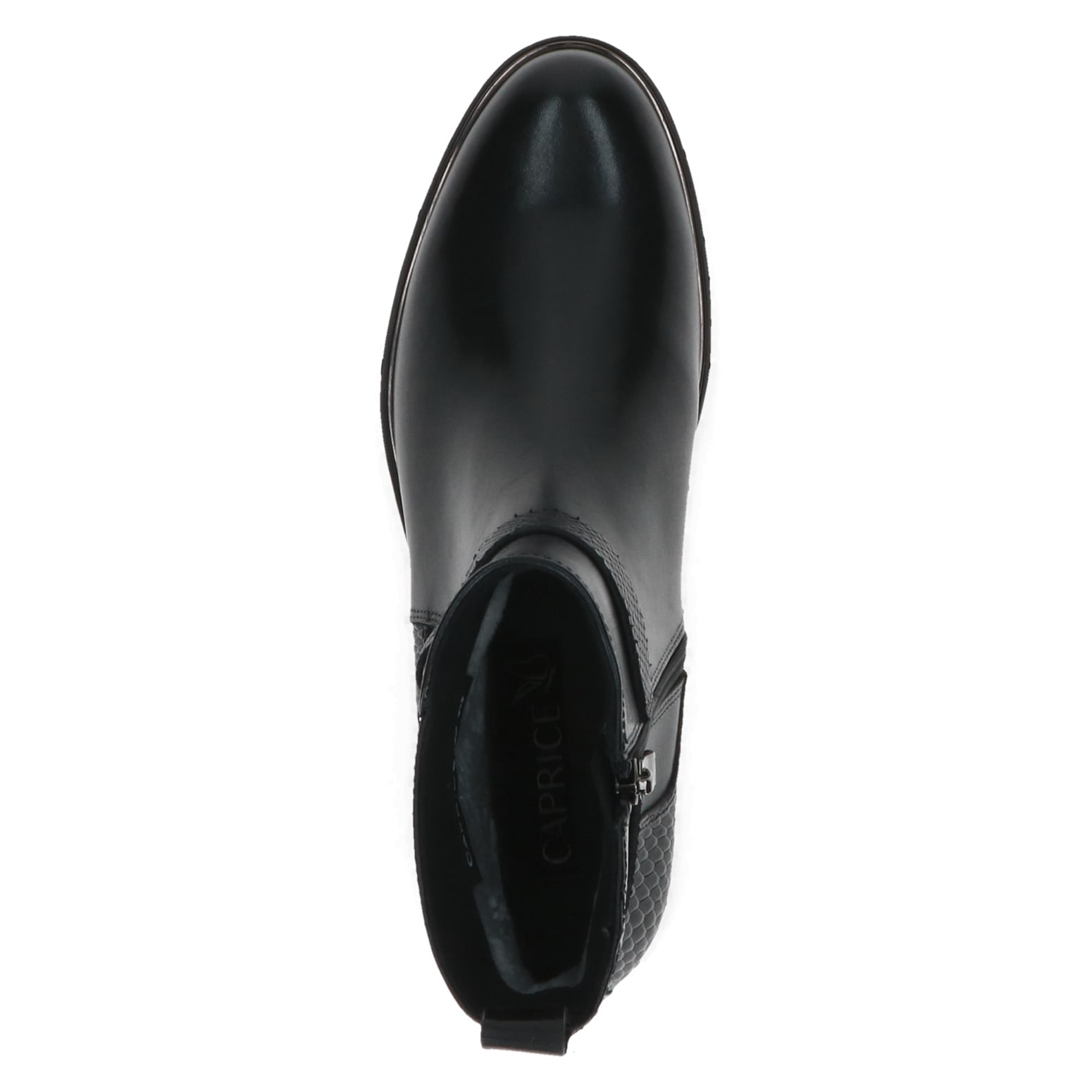 Caprice Stiefelette, Blockabsatz, Businessschuh, Boots mit edlem Schmuckelement
