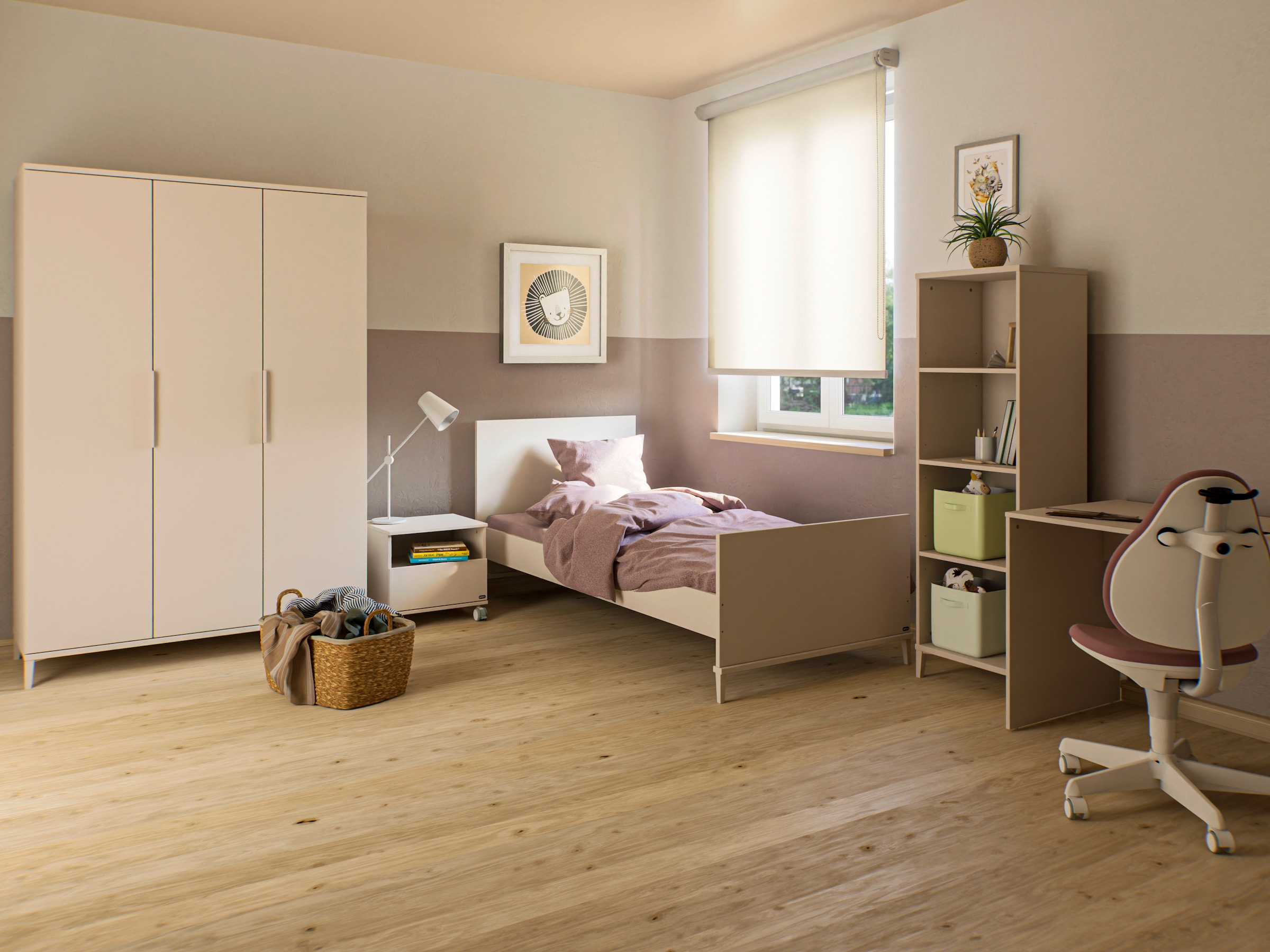 YUNY by PAIDI Kinderbett »SISTER LOU 90x200cm Jugendliege in Beige«, zeitloses und langlebiges Einzelbett, geprüfte Qualität