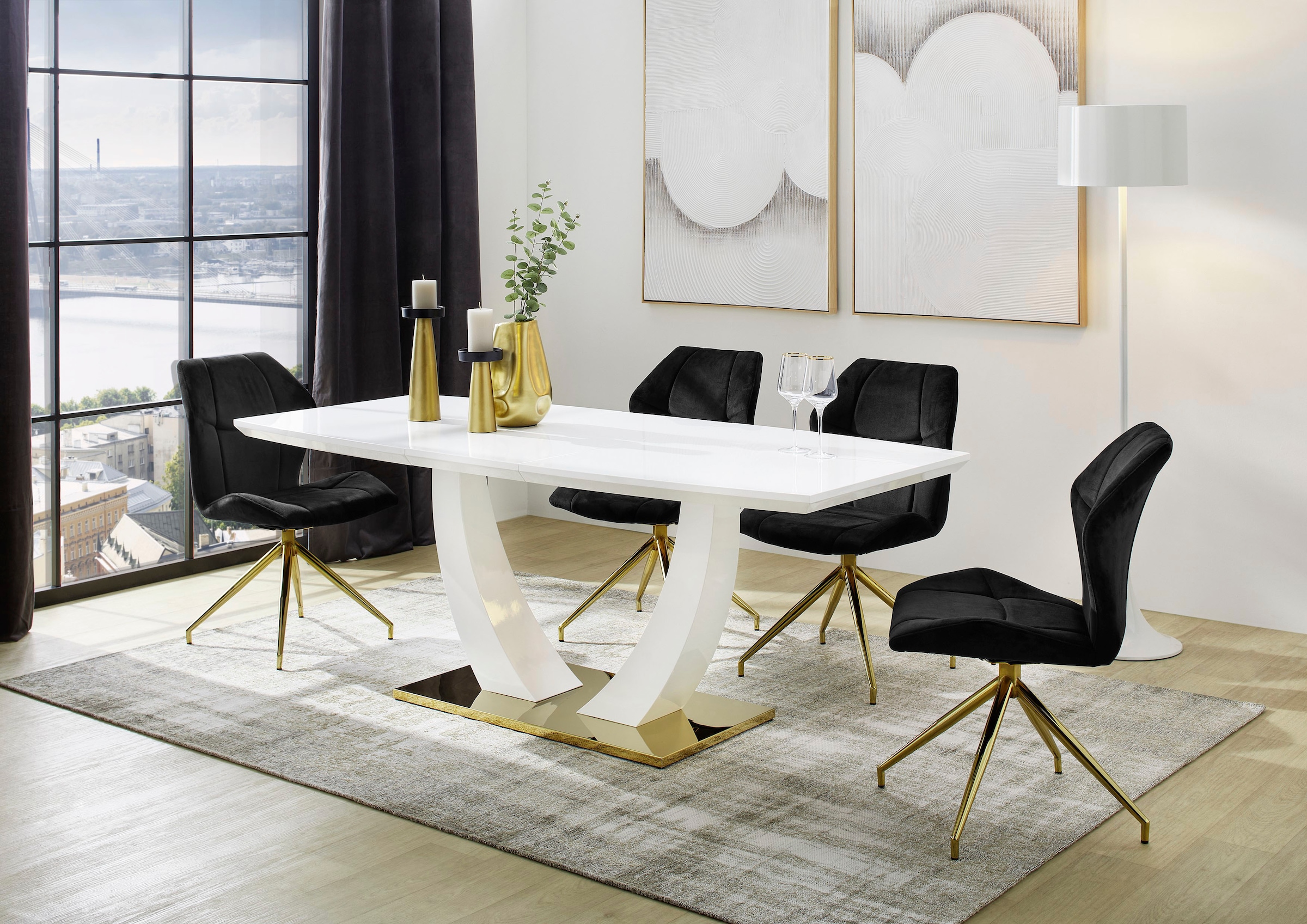 Jockenhöfer Gruppe Esstisch »Alexandria«, ausziehbar (160-200x90cm), Bootsform