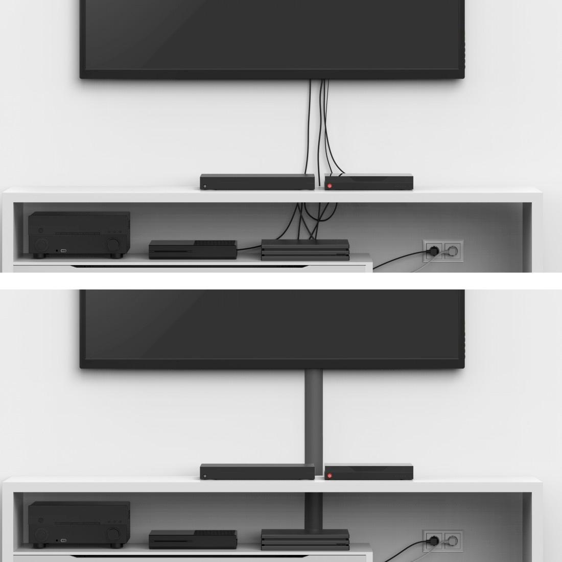 Hama Kabelkanal »Aluminium Kabelführung zum Schrauben oder Kleben für 5 Kabel, halbrund«, Kabelmanagement, 110 cm Länge