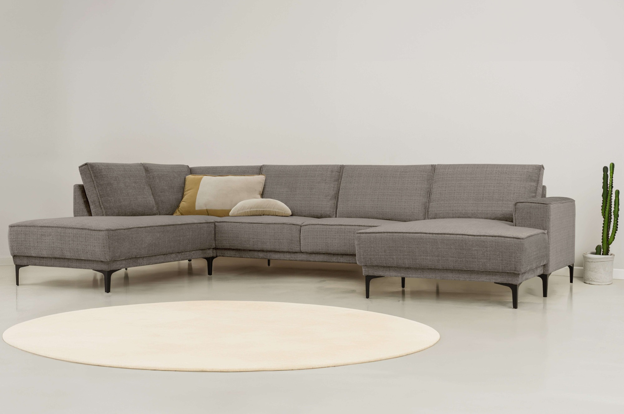 OTTO home Wohnlandschaft »XXL Sofa Oland, Struktur, Flachgewebe, Luxus-Micr günstig online kaufen