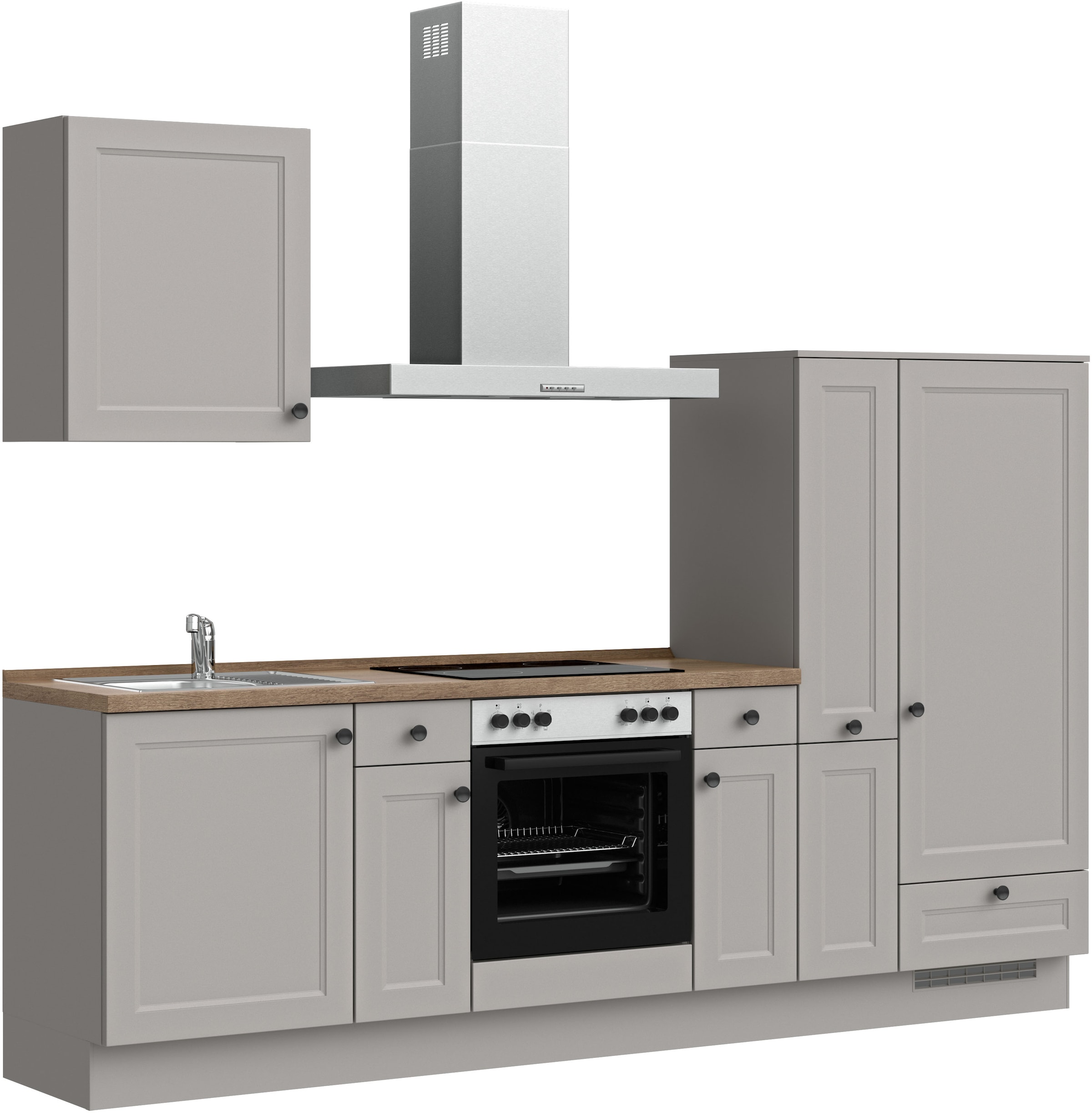 nobilia® Küchenzeile »"Cascada I"«, vormontiert, Ausrichtung wählbar, Breite 270 cm, wahlw. mit E-Geräten