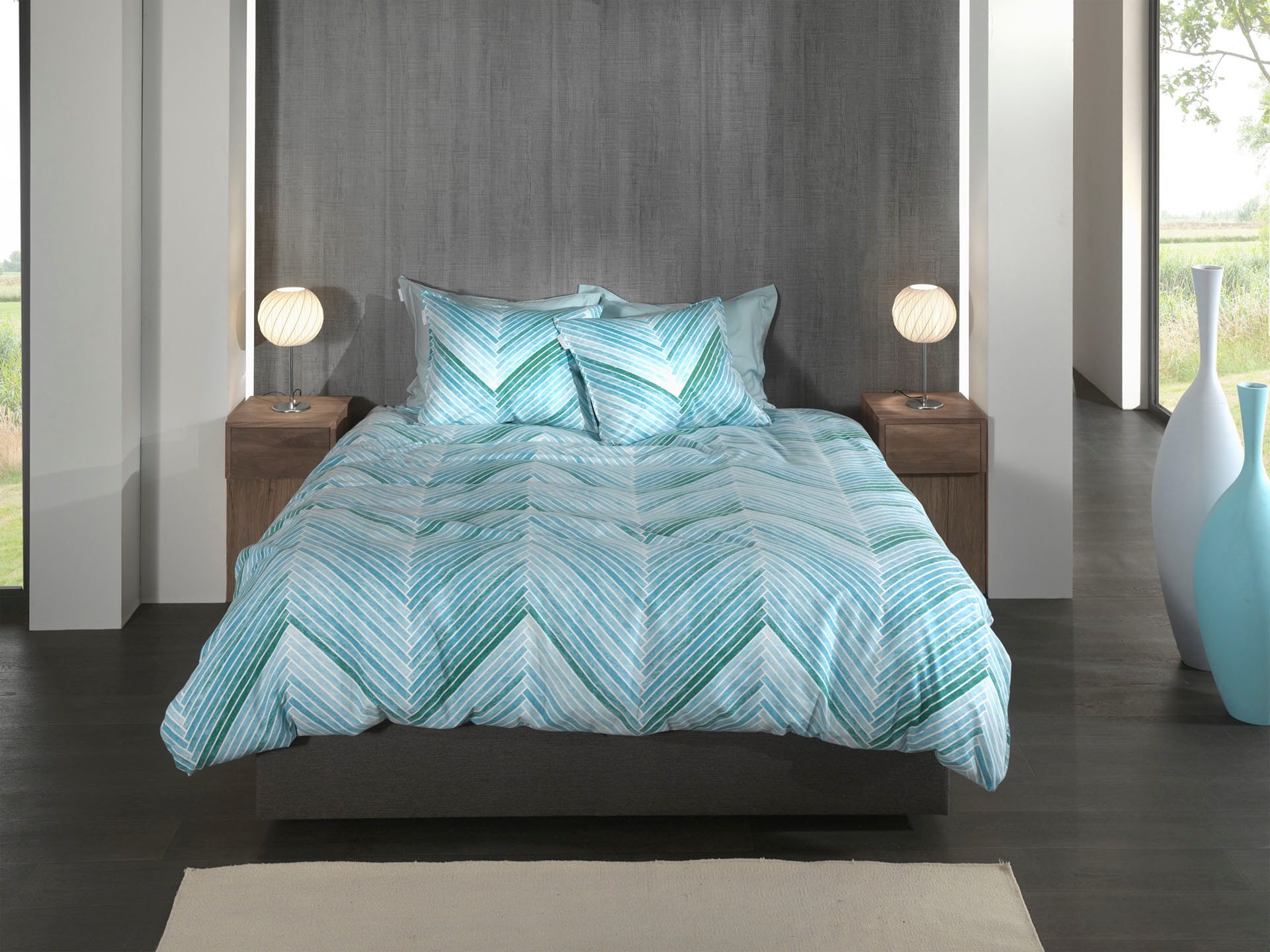 Heckett & Lane Bettwäsche »Vita« 2 tlg. Streifen Design, 100% Baumwolle ab 135x200 cm.