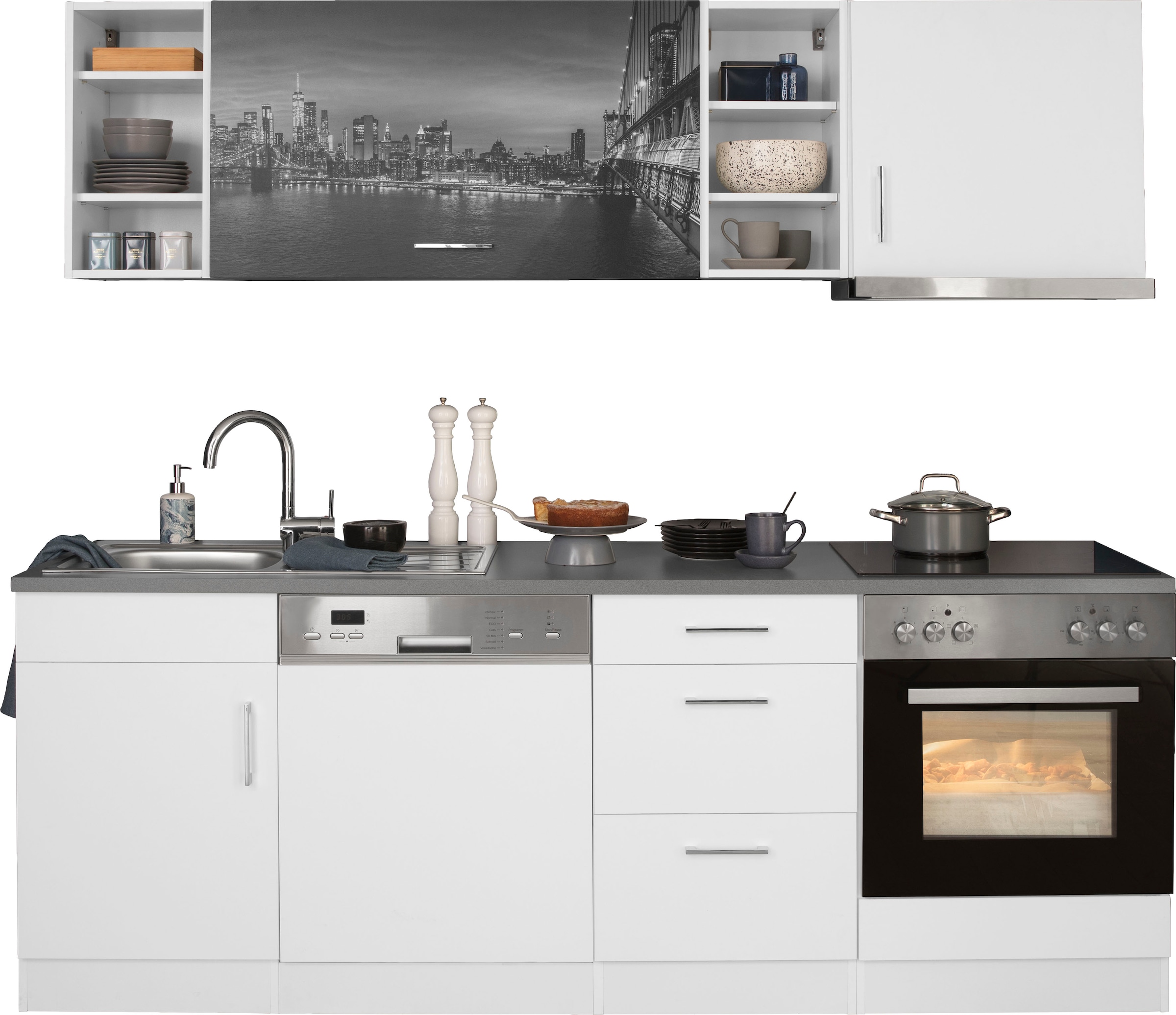 KOCHSTATION Küchenzeile »KS-Paris – Küchen mit einzigartigen Fotomotiven au günstig online kaufen