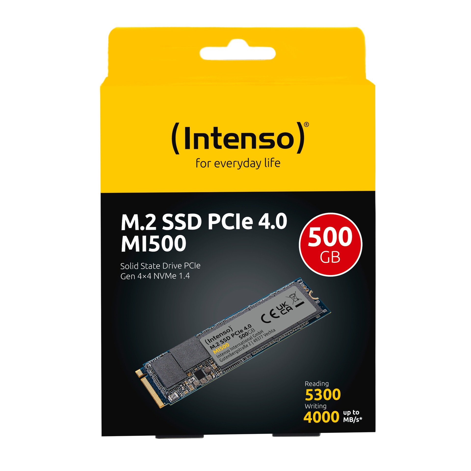 Intenso SSD-Festplatte »M.2 SSD PCIe 500 GB MI500«, Anschluss M.2 PCIe 4.0