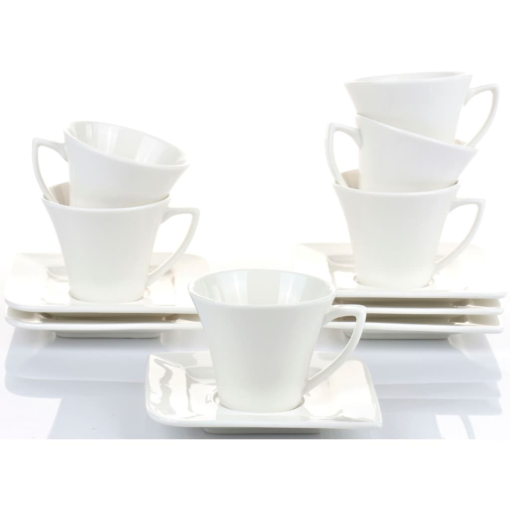 Retsch Arzberg Espressotasse »Fantastic«, (Set, 12 tlg., 6 Espresso Obertassen-6 Espresso Untertassen)