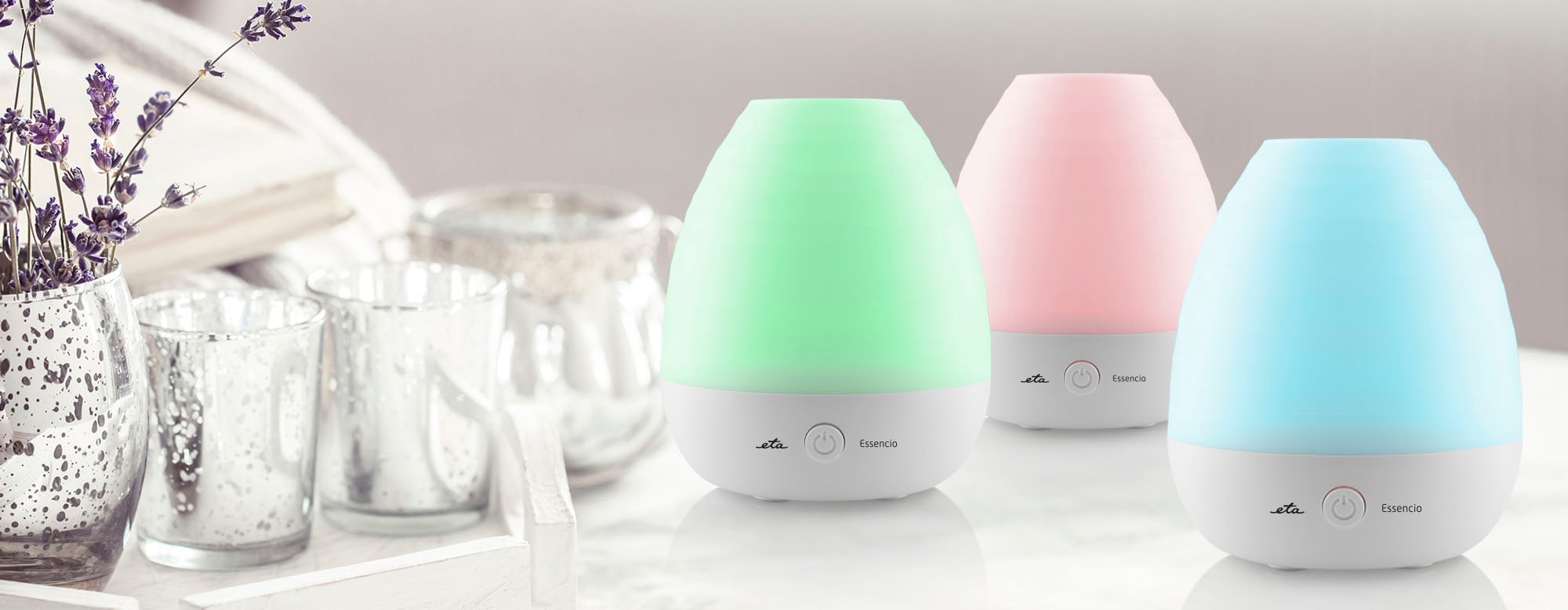 eta Diffuser »ESSENCIO Aroma Diffuser«, 0,05 l Wassertank, bis 10 m², Ultraschall, automatischer Farbwechsel