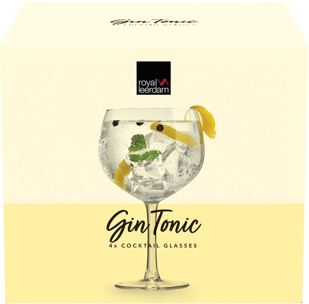 van Well Cocktailglas »Gin Tonic«, (Set, 4 tlg.), 650 ml, im Geschenkkarton, 4-teilig