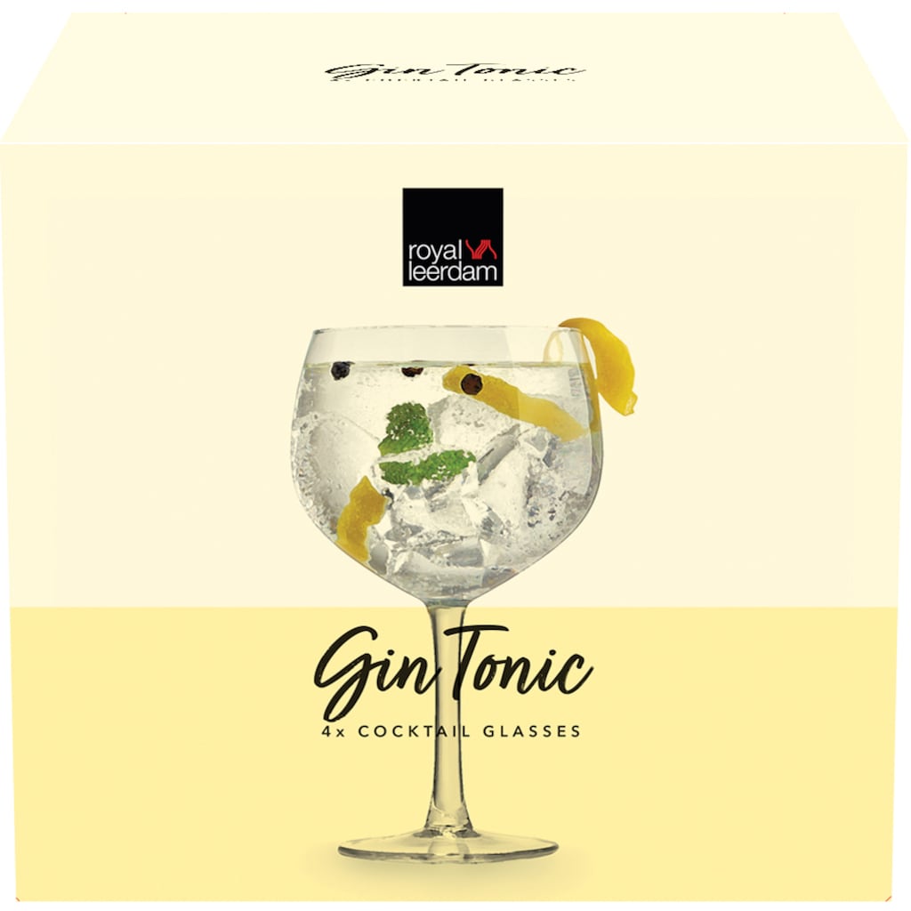 van Well Cocktailglas »Gin Tonic«, (Set, 4 tlg.), 650 ml, im Geschenkkarton, 4-teilig
