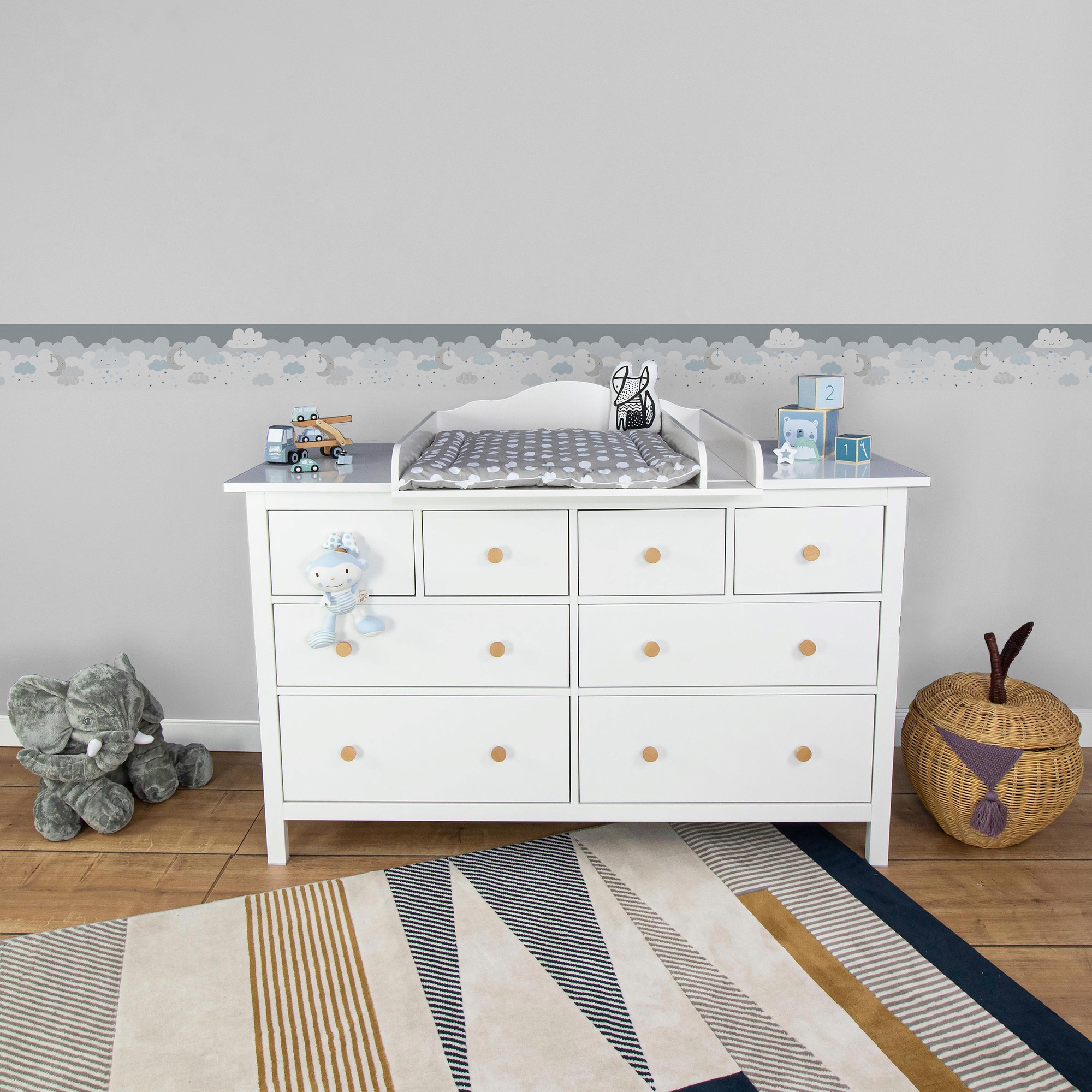 A.S. Création Bordüre »Dreamy Sky«, Motiv-abstrakt-naturalistisch, Tapete Kinder Borte Wohnzimmer Schlafzimmer Küche Design Kinderzimmer