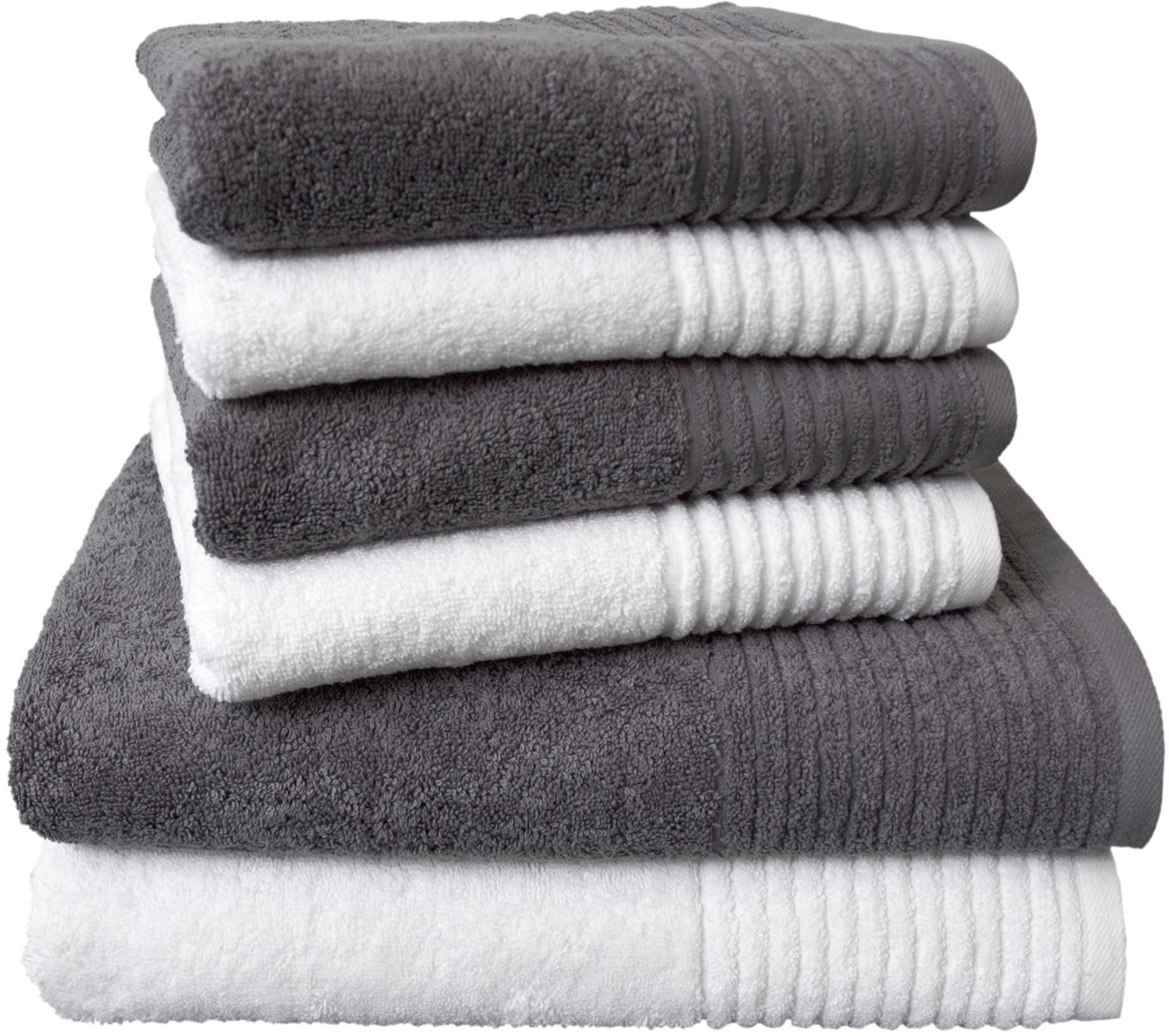 Dyckhoff Handtuch Set »Brillant« Set 6 Stk. Walkfrottee mit Streifenbordüre günstig online kaufen