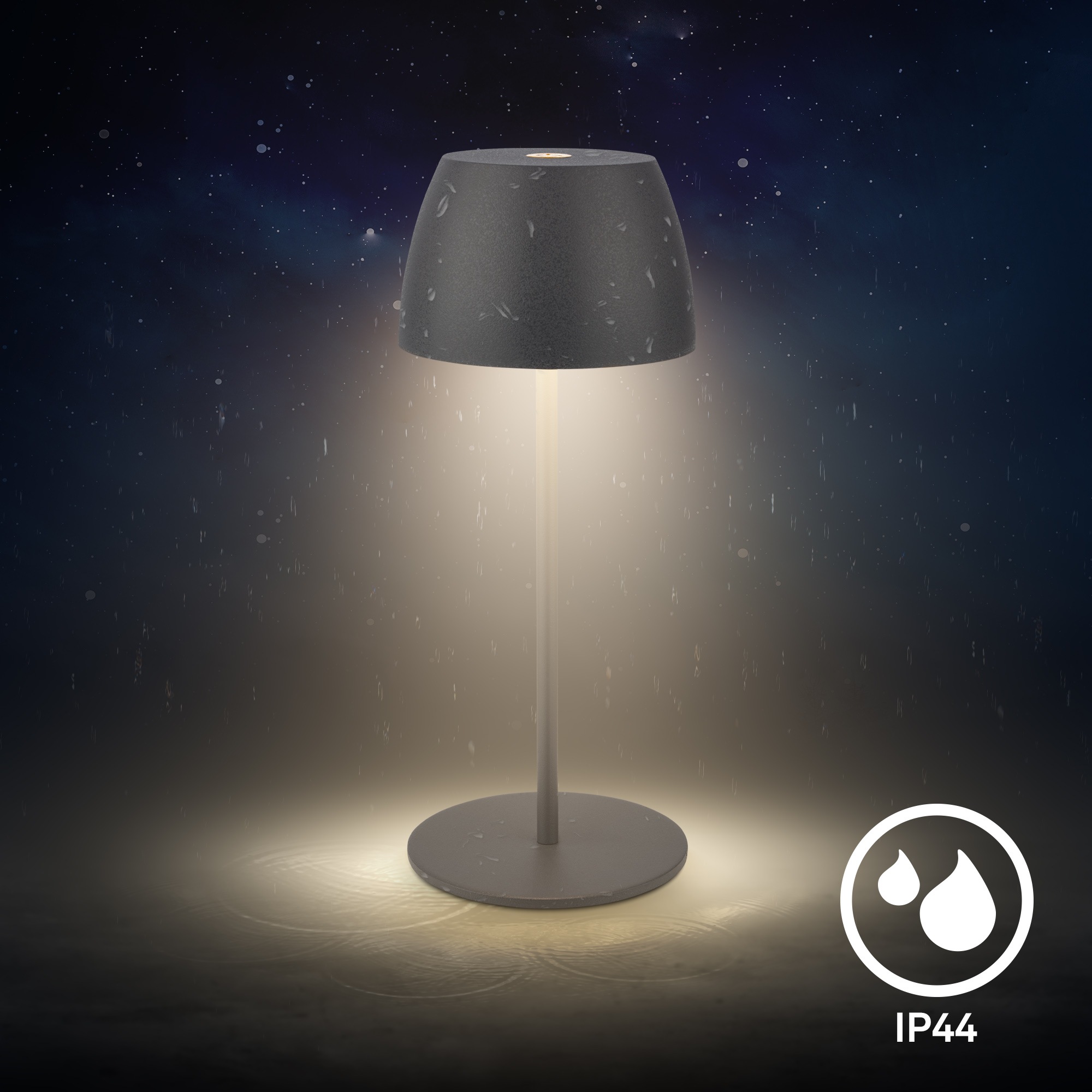 Briloner Leuchten Tischleuchte »2er Set LED Tischlampe kabellos, weiß«, 2er Set Tischlampe kabellos 20 x 8 cm Anthrazit 2,5W