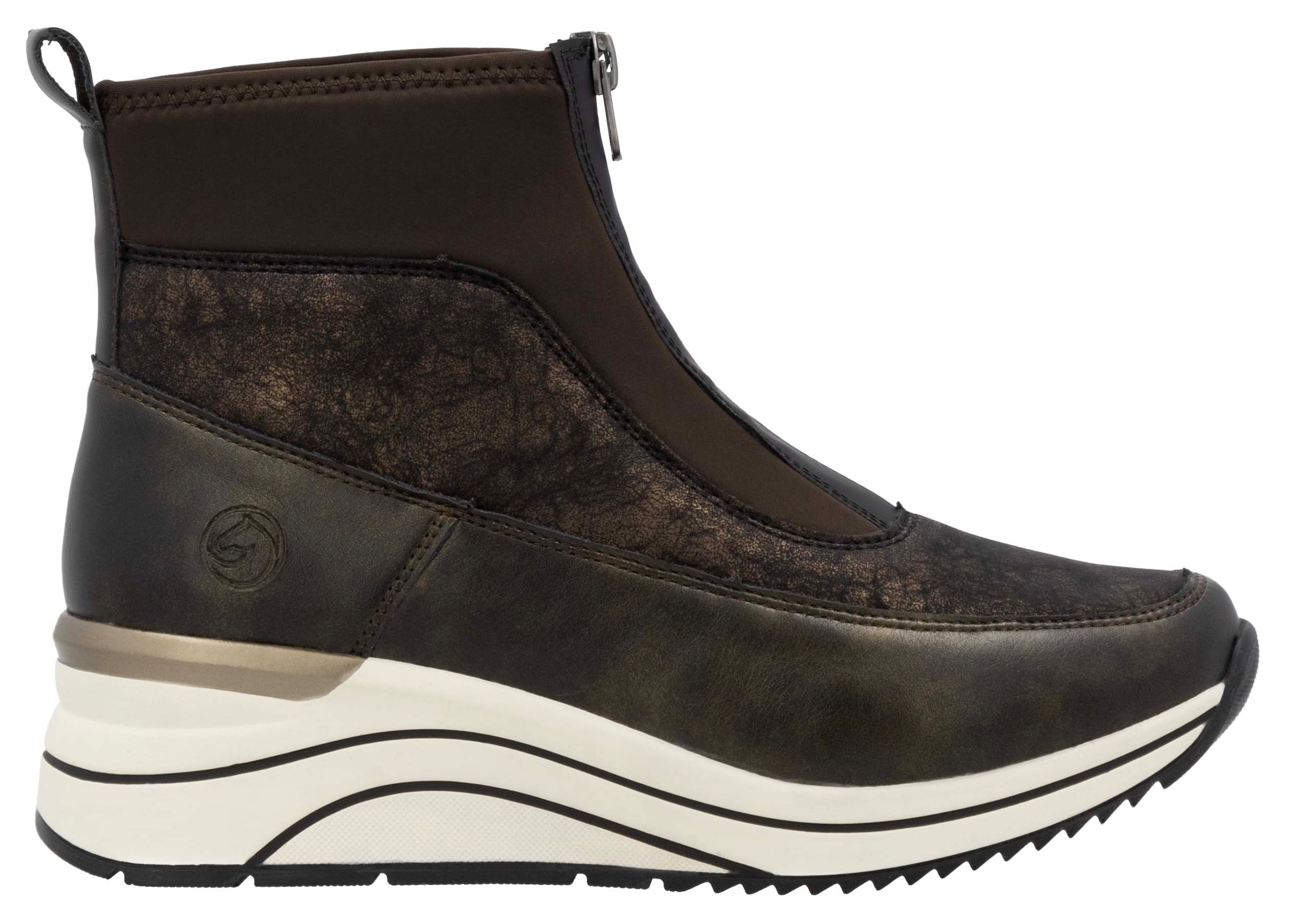 Remonte Keilsneaker, Schlupfboots, Freizeitschuh, High-Top-Sneaker, Front-Reißverschluss