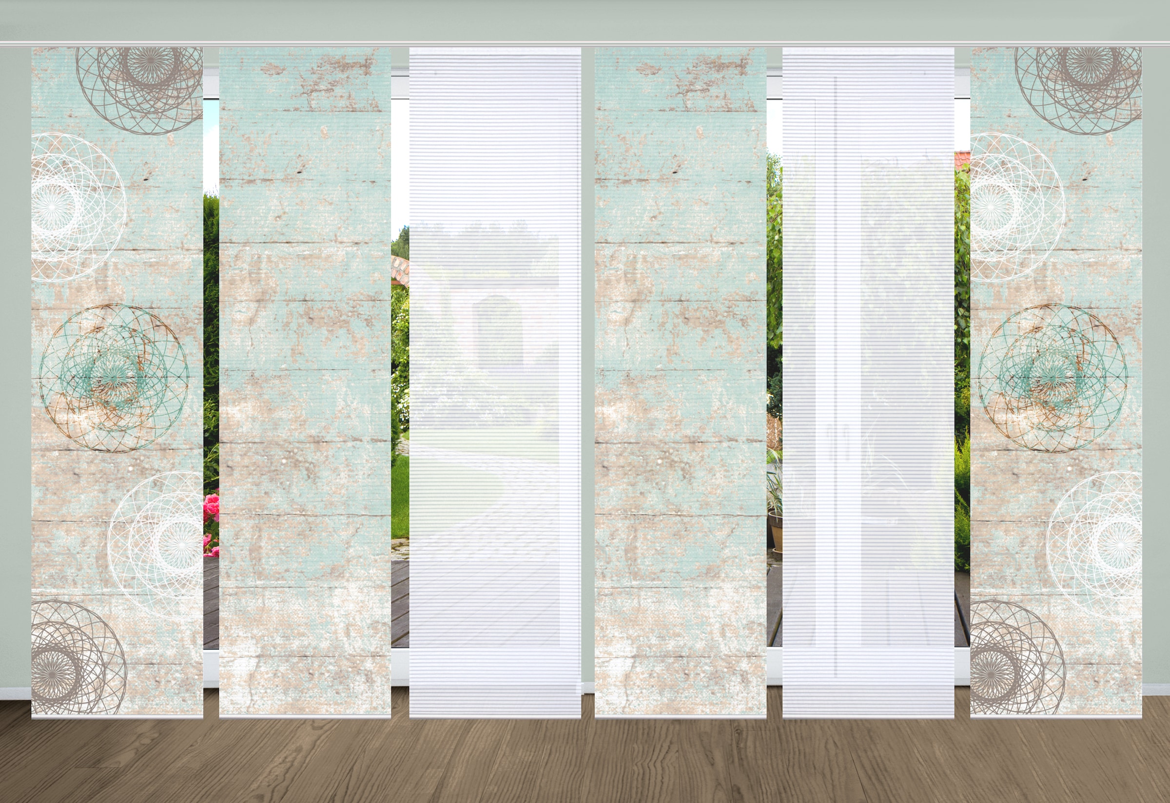 HOME in green Schiebegardine »MANDRIGA« Paneelwagen 6 Stk. tlg. SET DIGITAL günstig online kaufen