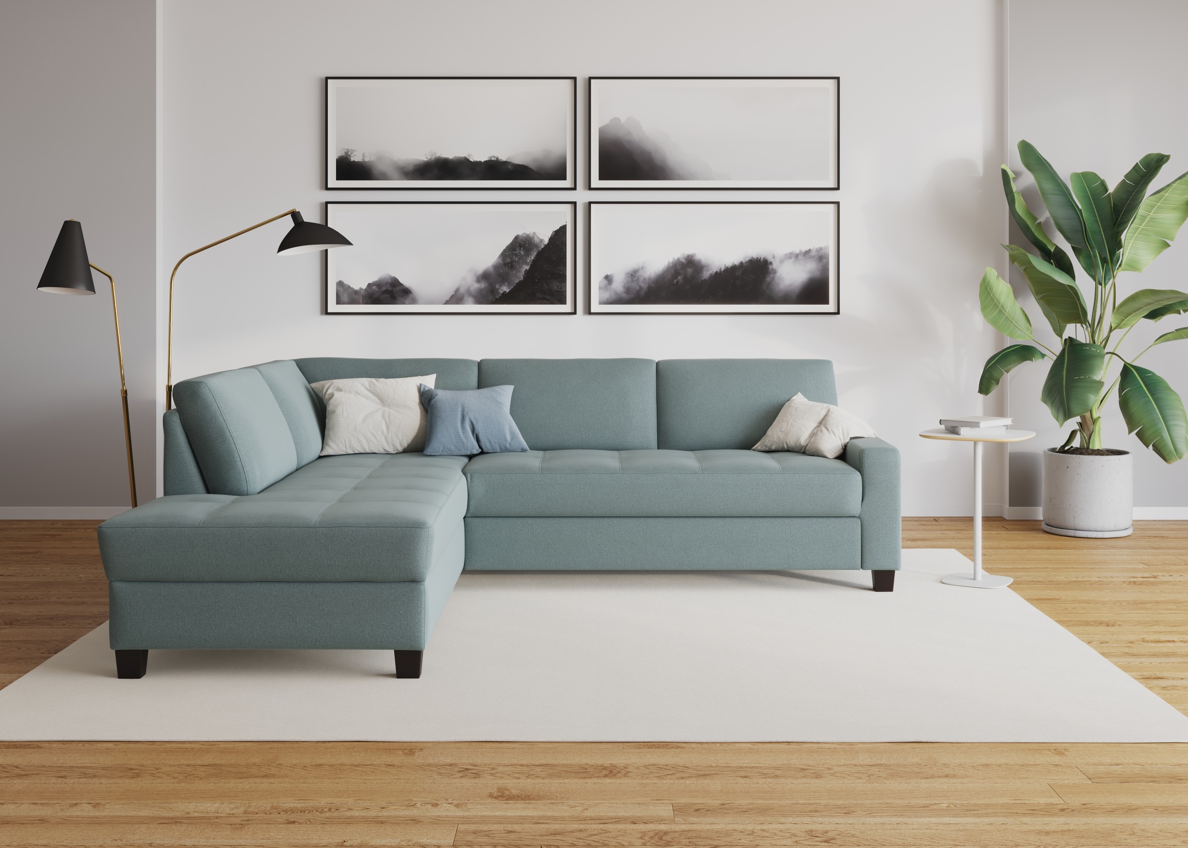 DOMO collection Ecksofa »Florentina zeitlos und elegant, Sitznähte als Desi günstig online kaufen