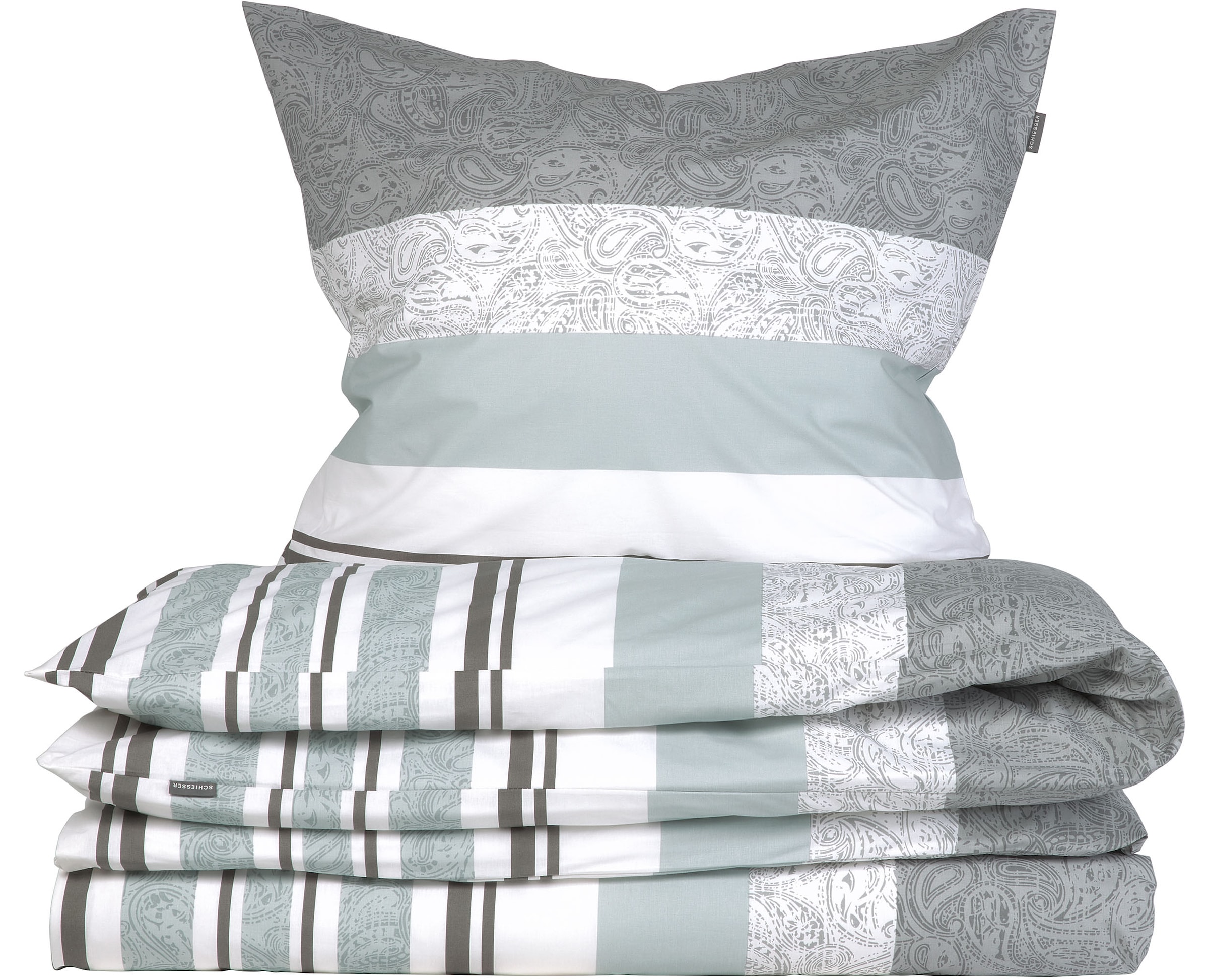 Schiesser Bettwäsche »Adele aus weicher Baumwolle mit im Paisley-Streifen-Look«, MADE IN GREEN by OEKO-TEX®