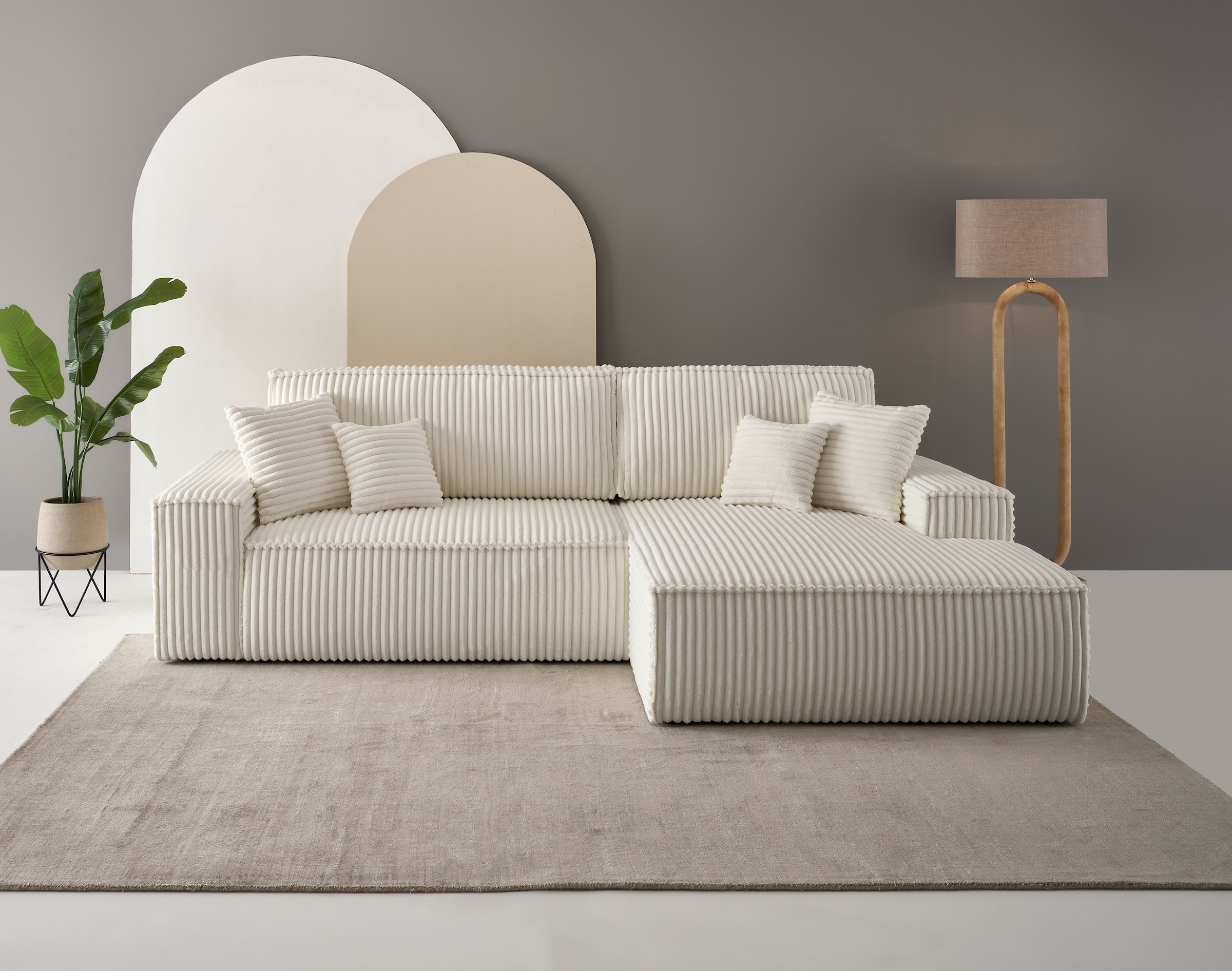 OTTO home Ecksofa »FINNLEY, L-Form 257 cm, Schlafsofa« mit Bettkasten, in B günstig online kaufen