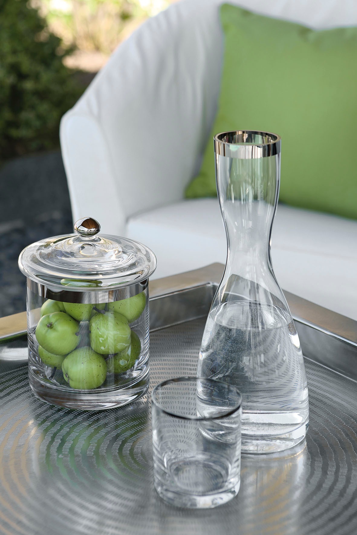 Fink Karaffe »PLATINUM«, (1 tlg.), mit handbemalter Platinumauflage, Fassungsvermögen 1 Liter