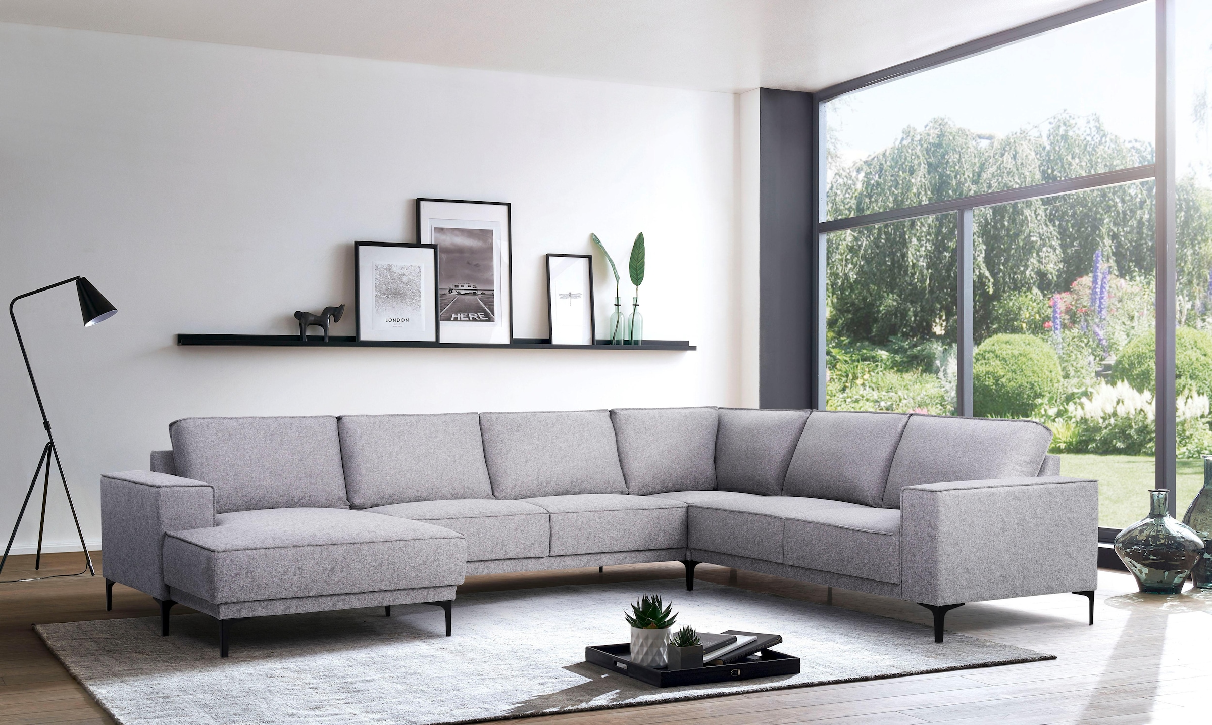 Places of Style Wohnlandschaft »XXL Sofa Oland, Struktur, Flachgewebe, Luxu günstig online kaufen