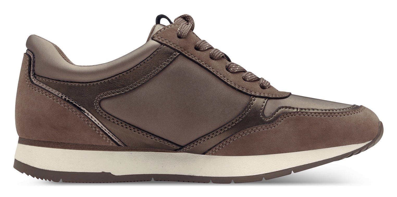Tamaris Plateausneaker, Freizeitschuh, Halbschuh, Schnürschuh mit dezenten Metallic-Details