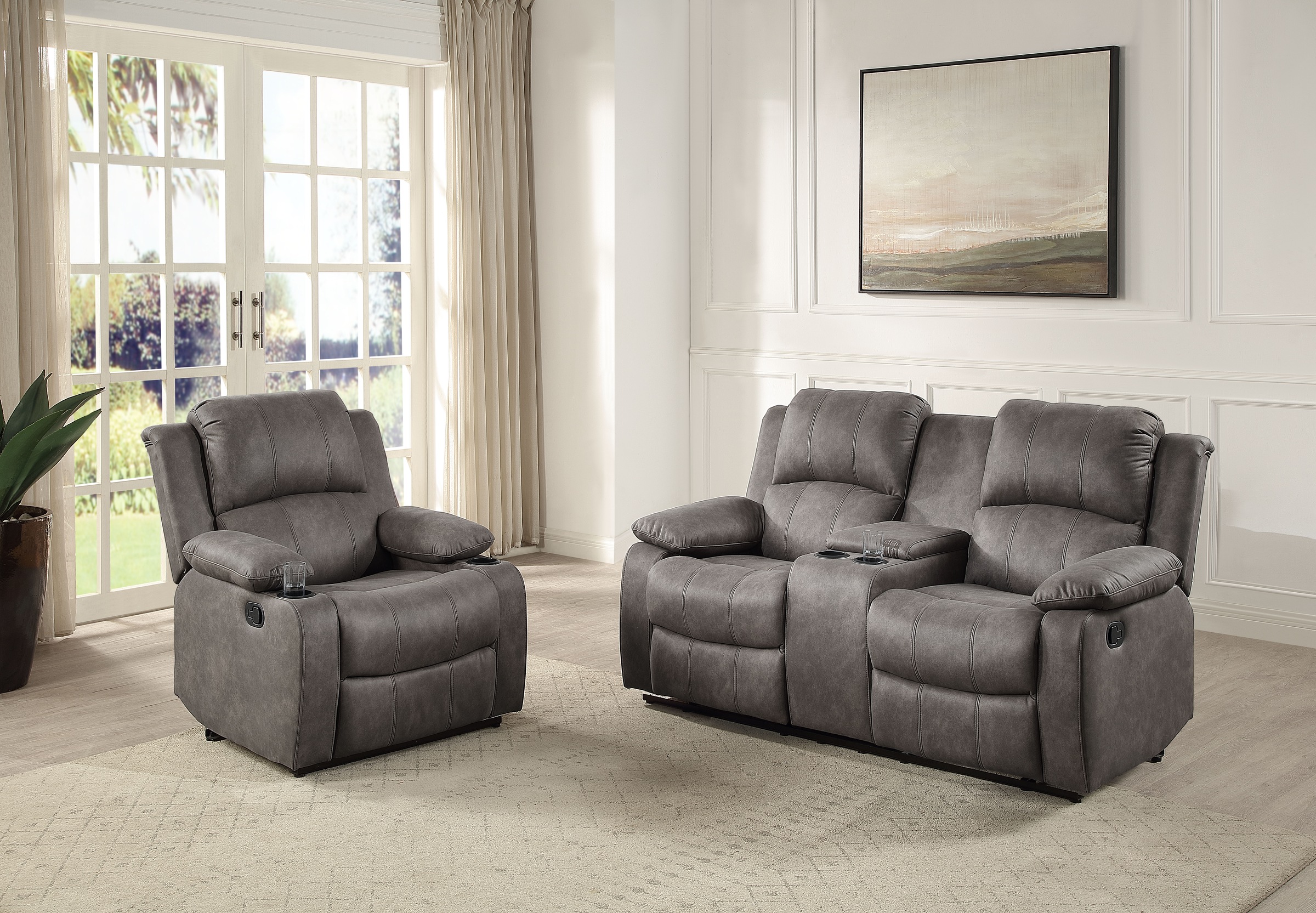 ATLANTIC home collection Relaxsessel, mit Relaxfunktion, Federkern und Getränkehalter