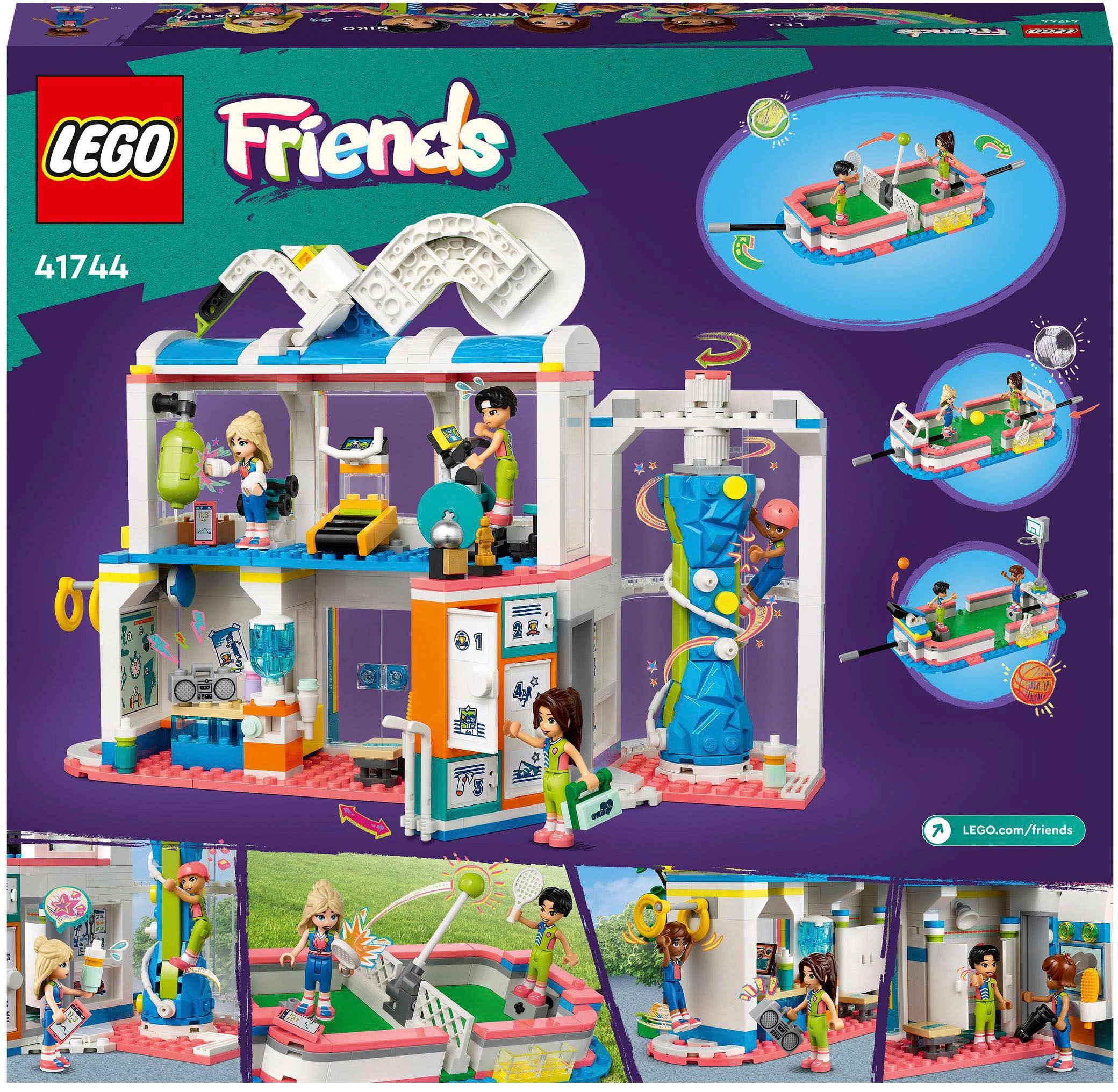 LEGO® Konstruktionsspielsteine »Sportzentrum (41744), LEGO® Friends«, (832 St.), Made in Europe