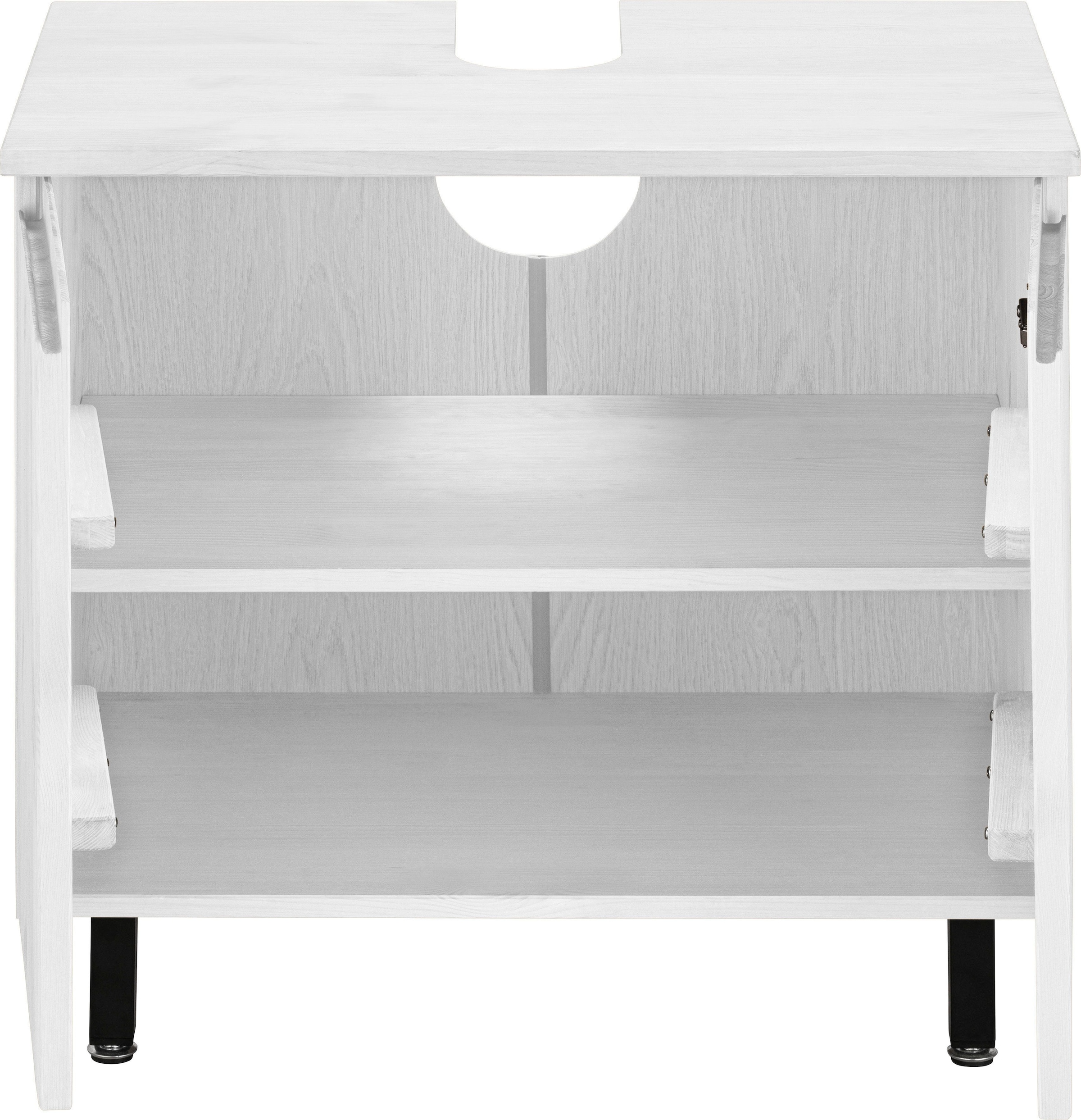 OTTO products Waschbeckenunterschrank »Fjonn«, Kiefer, Breite 60 cm, Massivholz mit pflanzlichem Bio Öl behandelt
