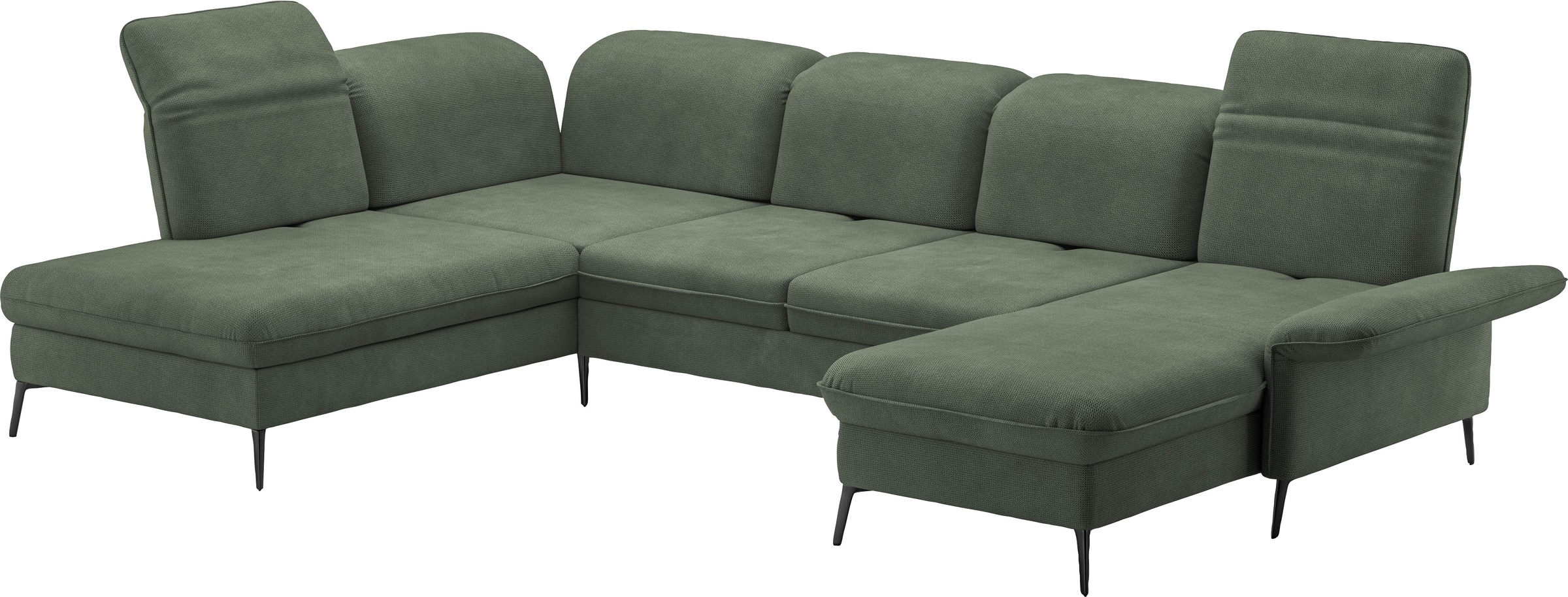 sit&more Wohnlandschaft »Emely, inkl. Sitztiefenverstellung«, wahlweise mit Bettfunktion,Bettkasten,Kopf- & Armteilverstellung