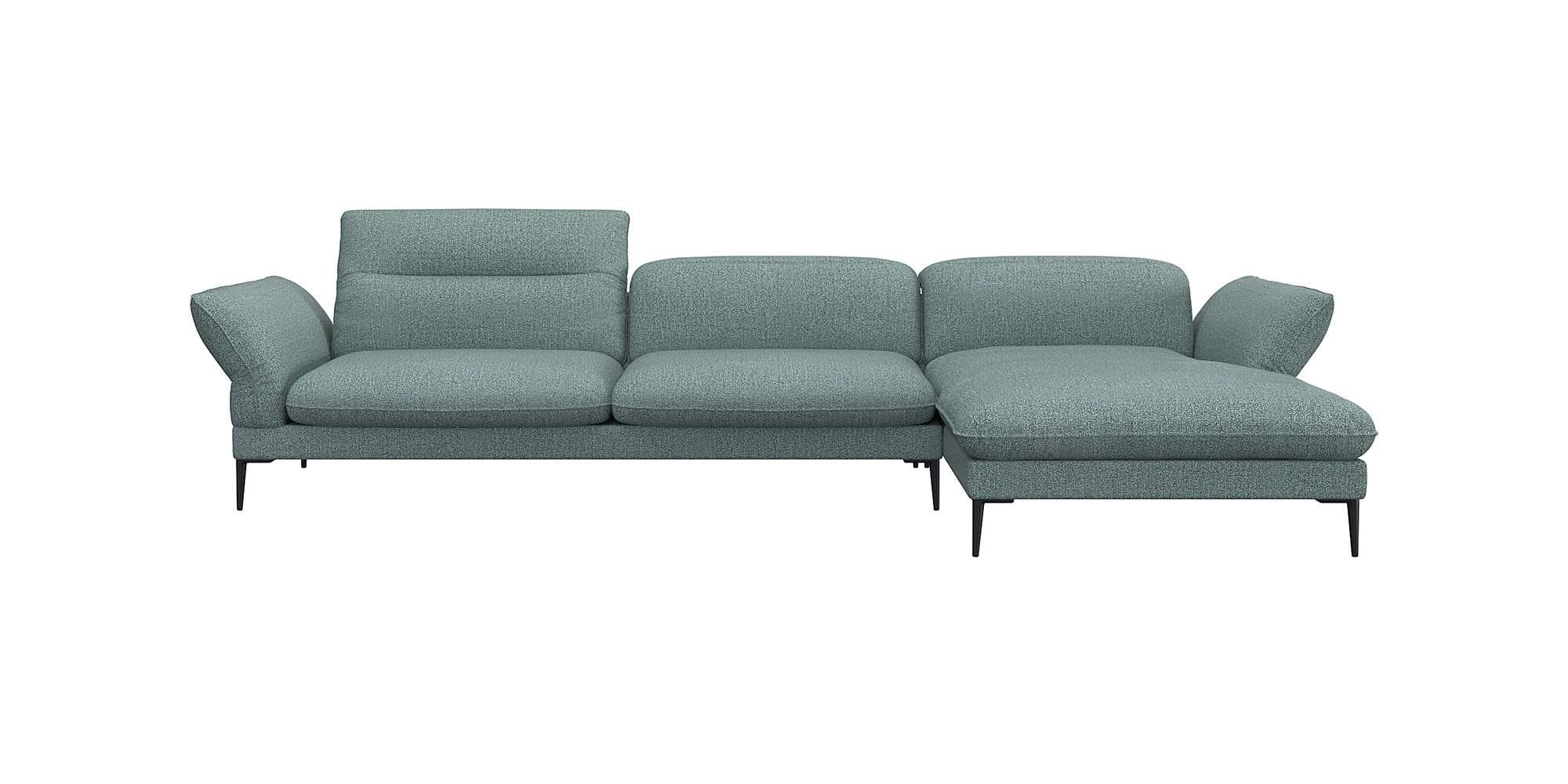 FLEXLUX Ecksofa »Salino, Funktionssofa mit Recamiere, Relaxsofa, Ecksofa«, Sofa mit Arm- und Kopfteil-Verstellungen, Kaltschaum & Stahl-Wellen