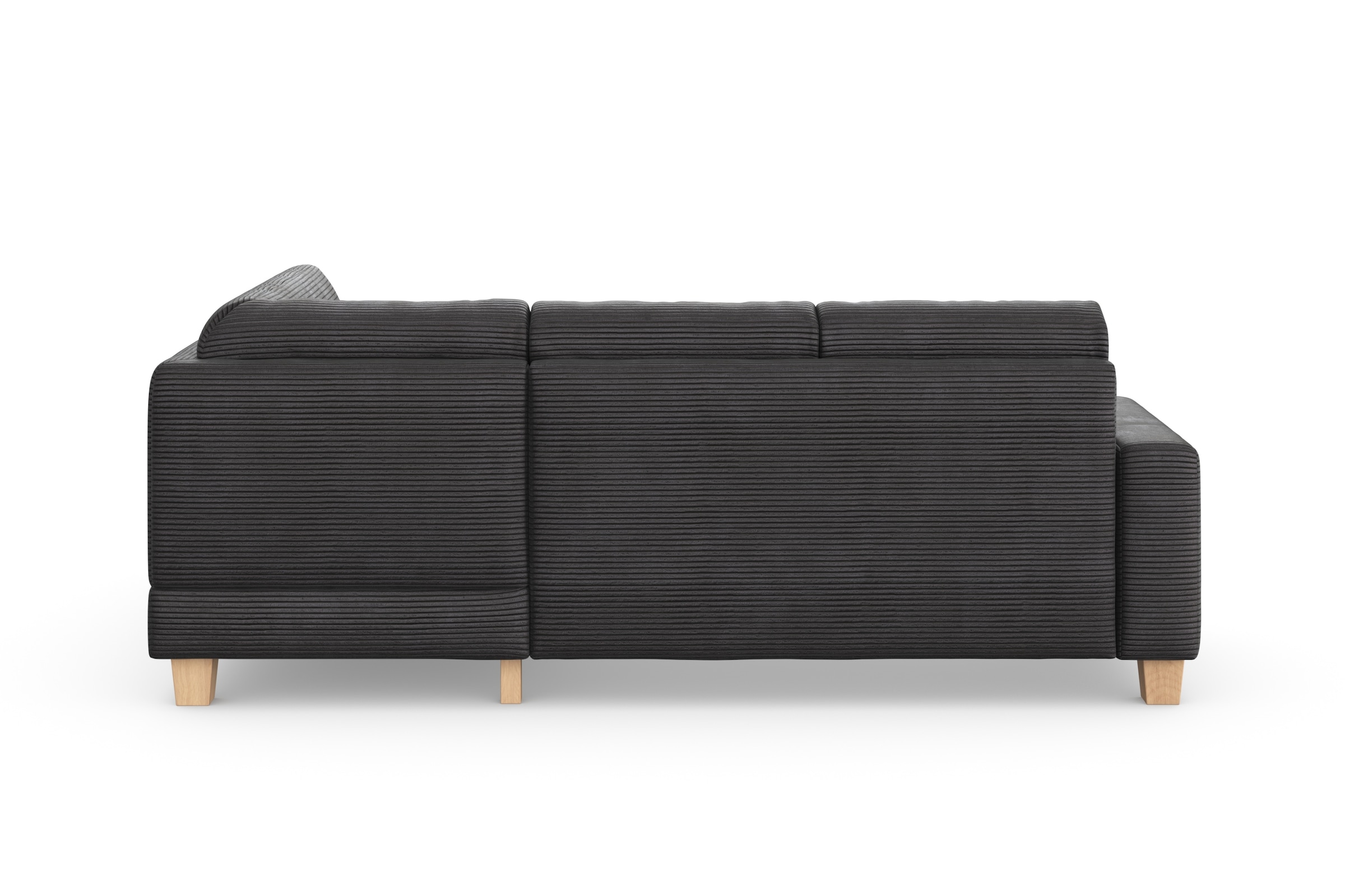 Home affaire Ecksofa »Summer L-Form«, mit Ottomane, wahlweise mit Bettfunktion und Bettkasten, Cord-Bezug