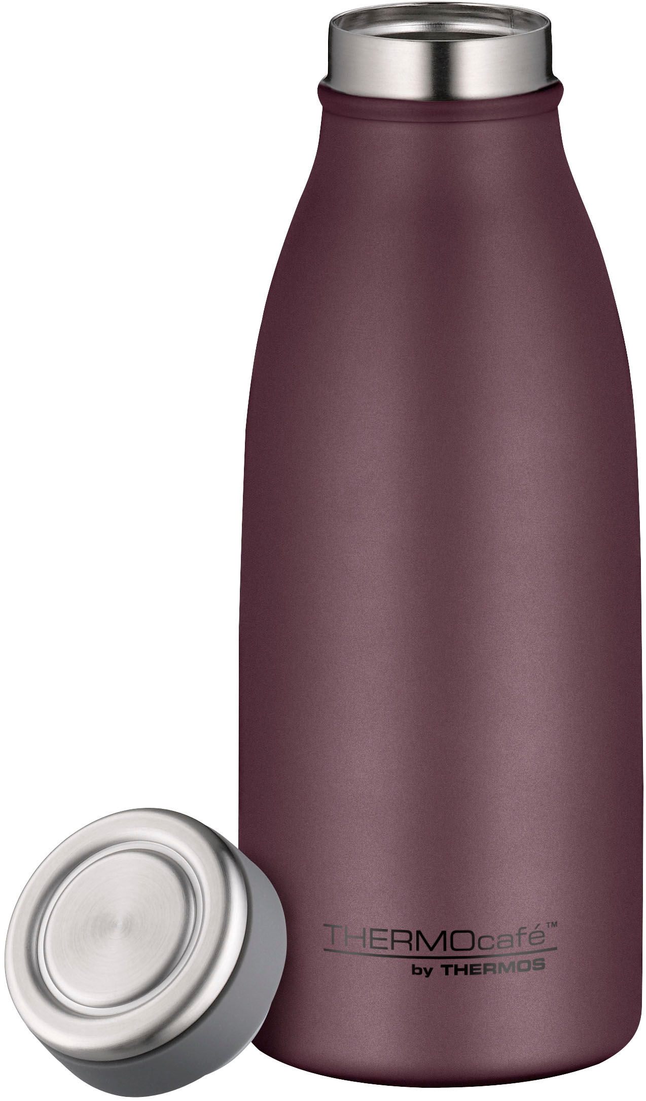 THERMOcafé Isolierflasche »TC BOTTLE, aus doppelwandigem Edelstahl, spülmaschinenfest« gummierter Drehverschluss, absolut dicht bei Kohlensäure