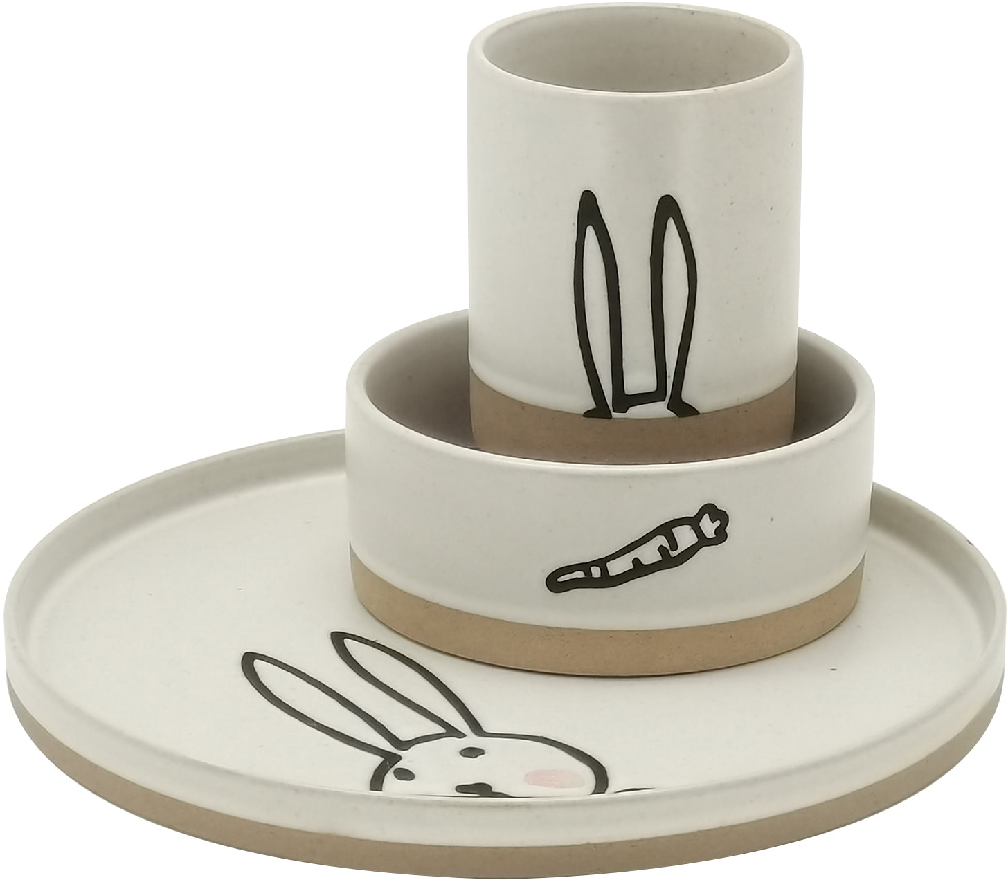 Lüttenhütt Kindergeschirr-Set »Hanke«, (Set, 3 tlg.), Bunny-Dekor kaufen