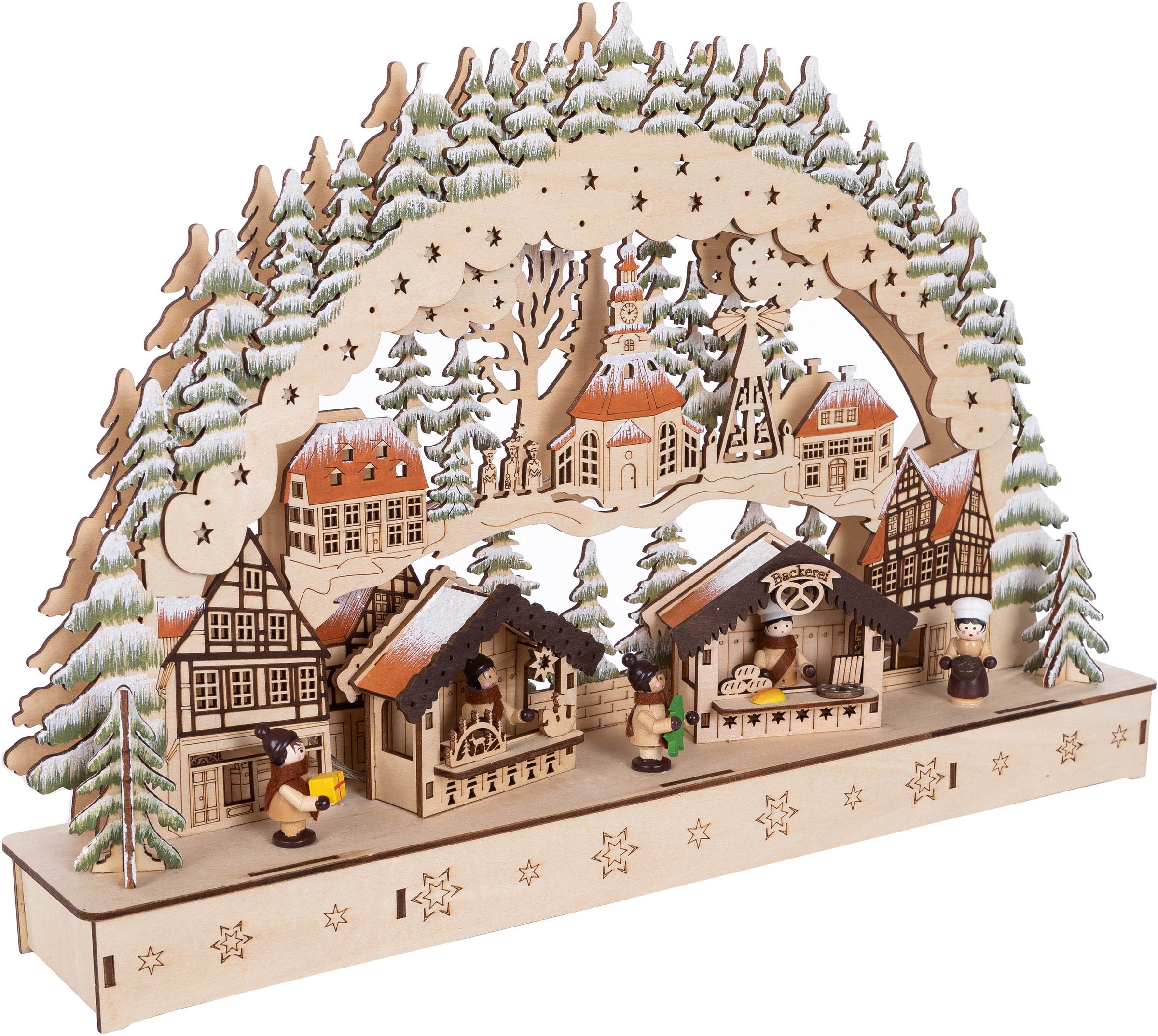 Myflair Möbel & Accessoires LED Schwibbogen »Weihnachtsdeko« 1 Stk. aus Hol günstig online kaufen