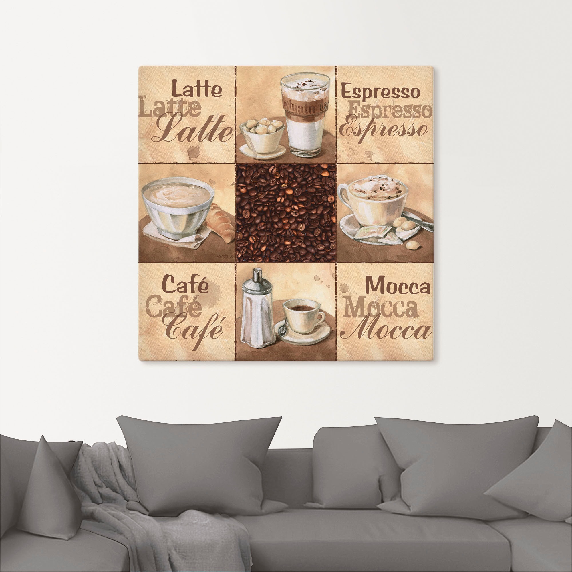 Artland Wandbild »Kaffee Collage II«, Getränke, (1 St.), als Alubild, Outdo günstig online kaufen